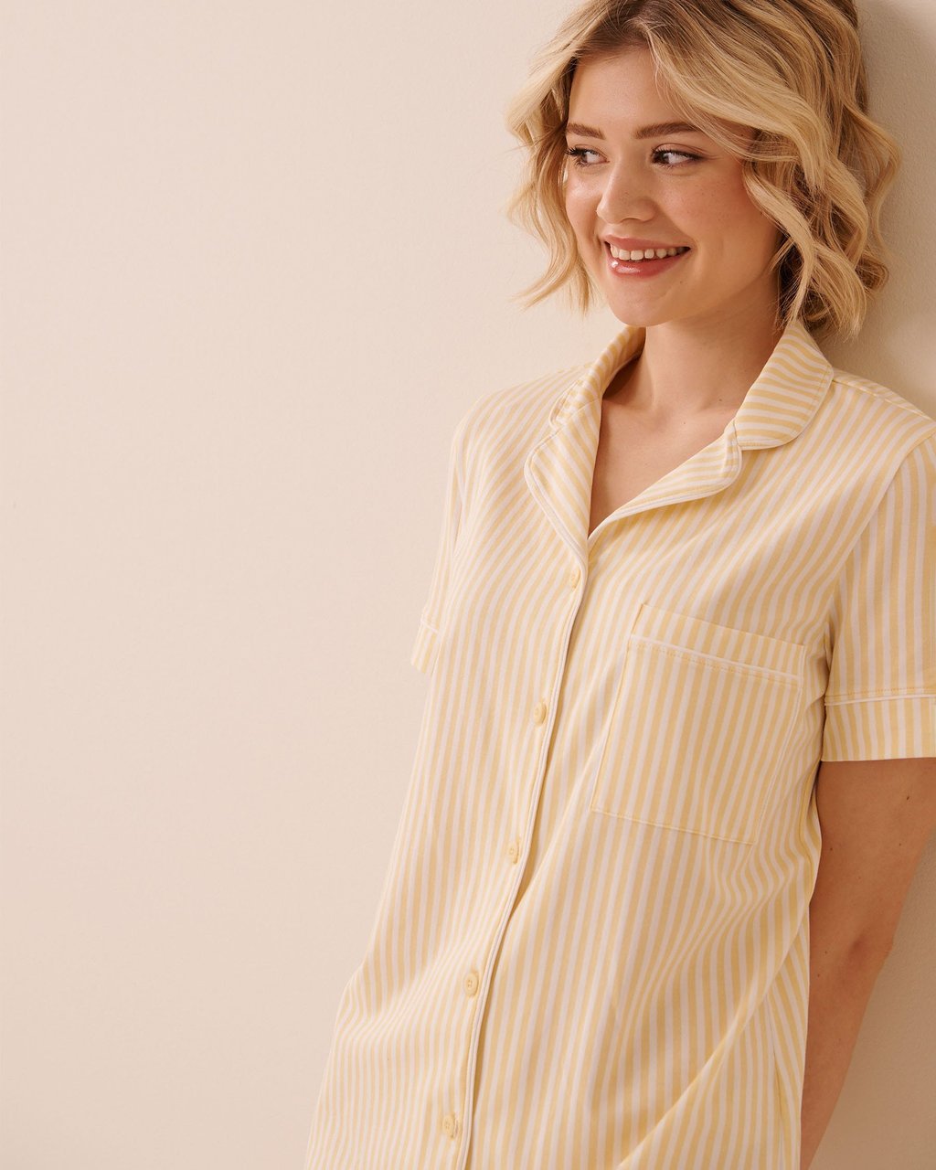 La vie en Rose Cotton Button-down Sleepshirt