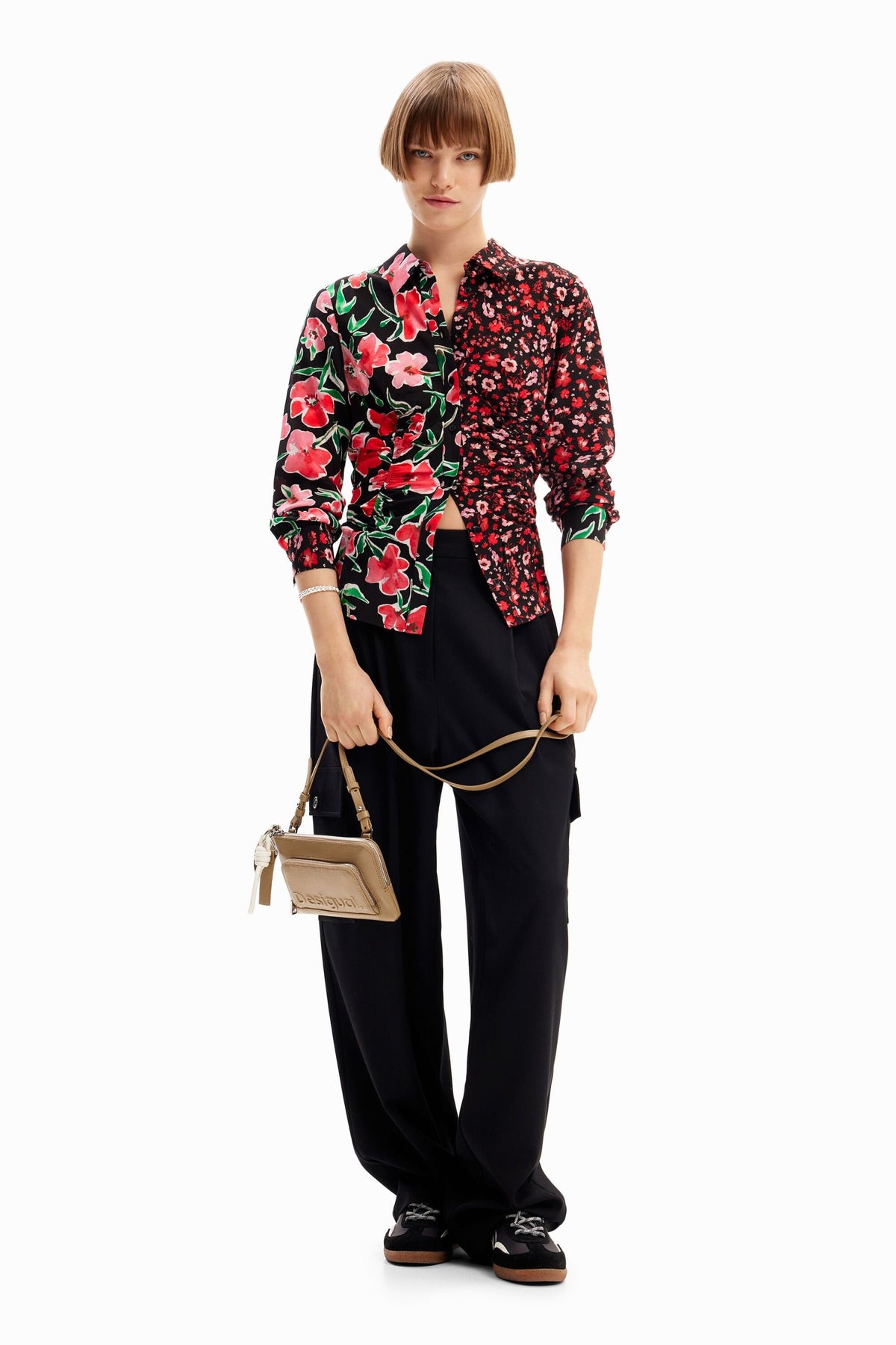 Desigual Floral Gathered Shirt