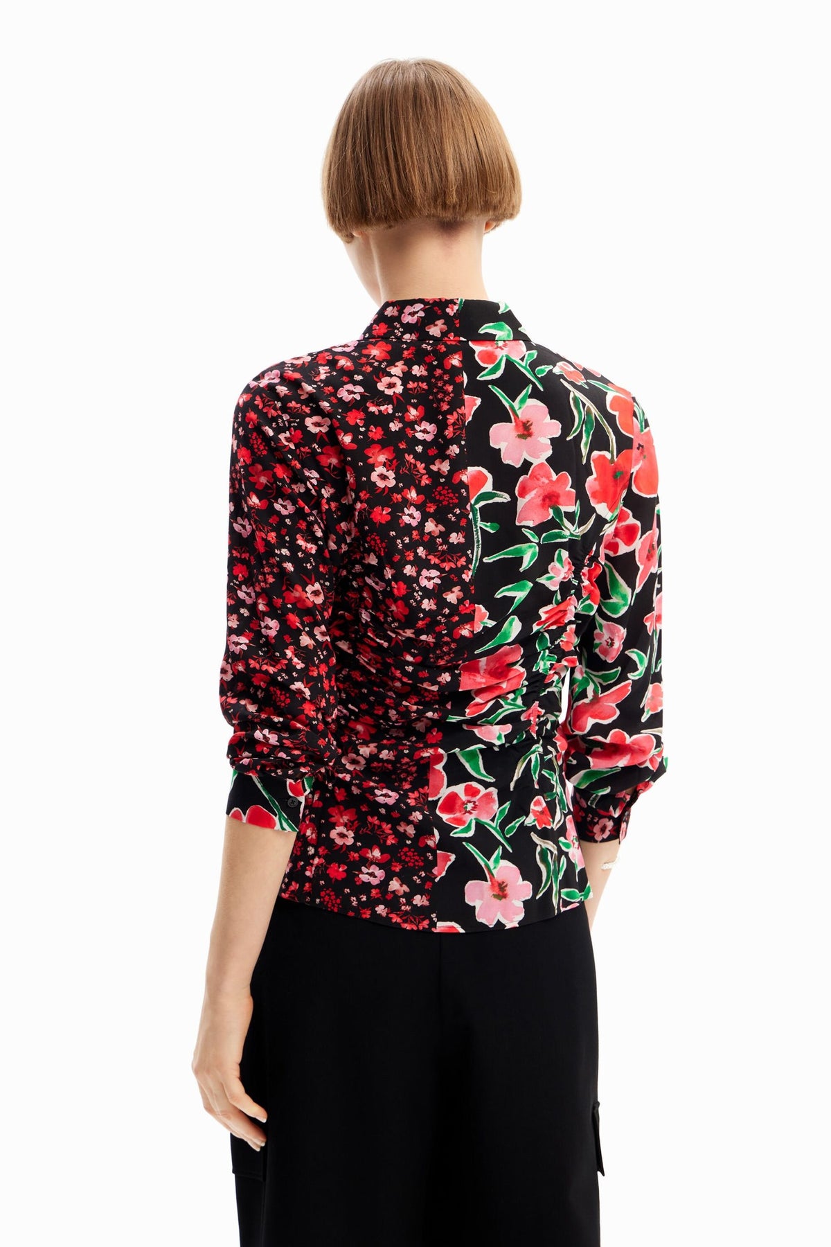 Desigual Floral Gathered Shirt
