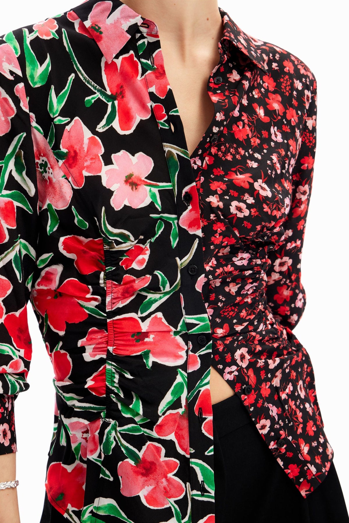 Desigual Floral Gathered Shirt