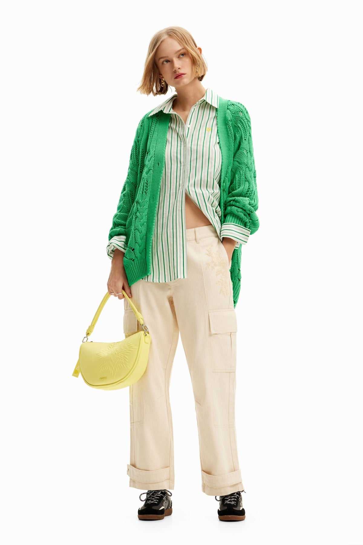Desigual Oversize Openwork Cardigan