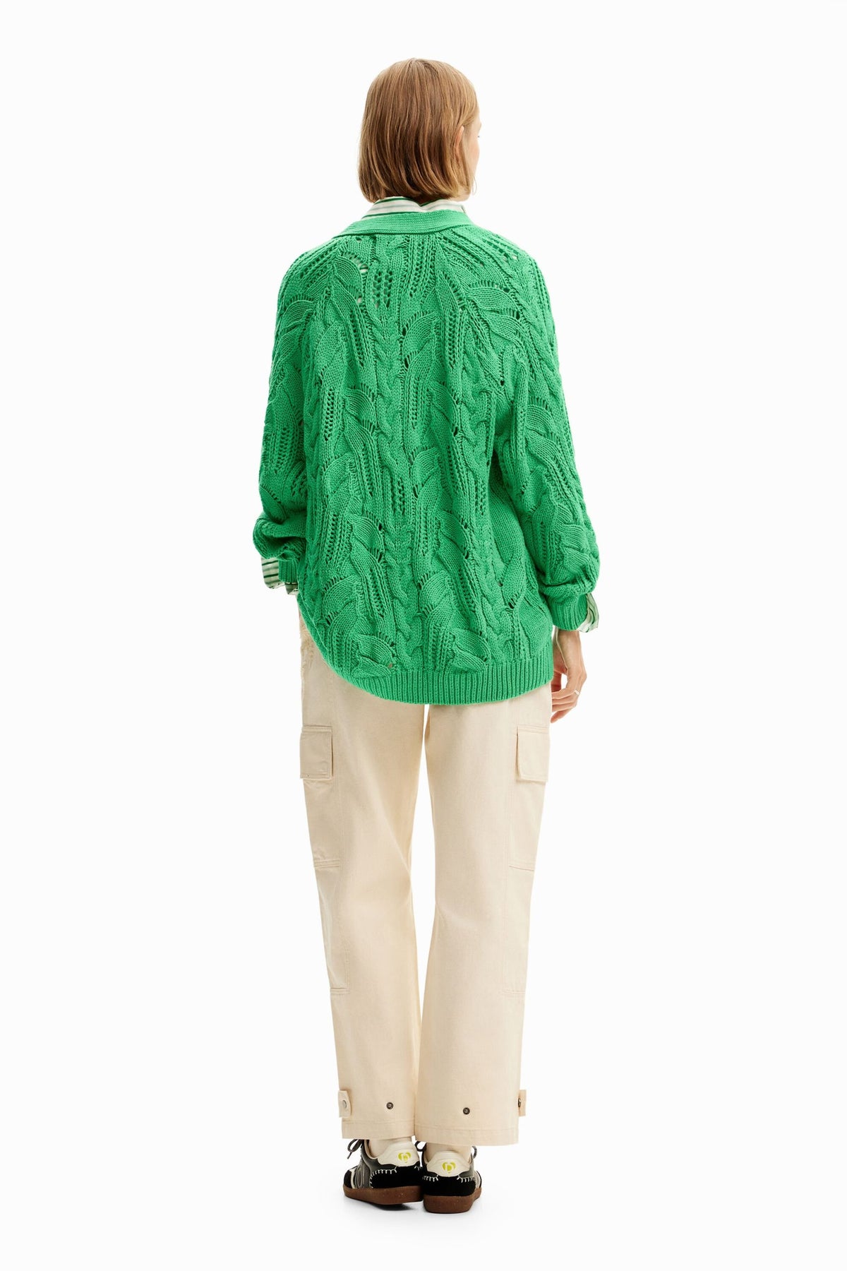 Desigual Oversize Openwork Cardigan