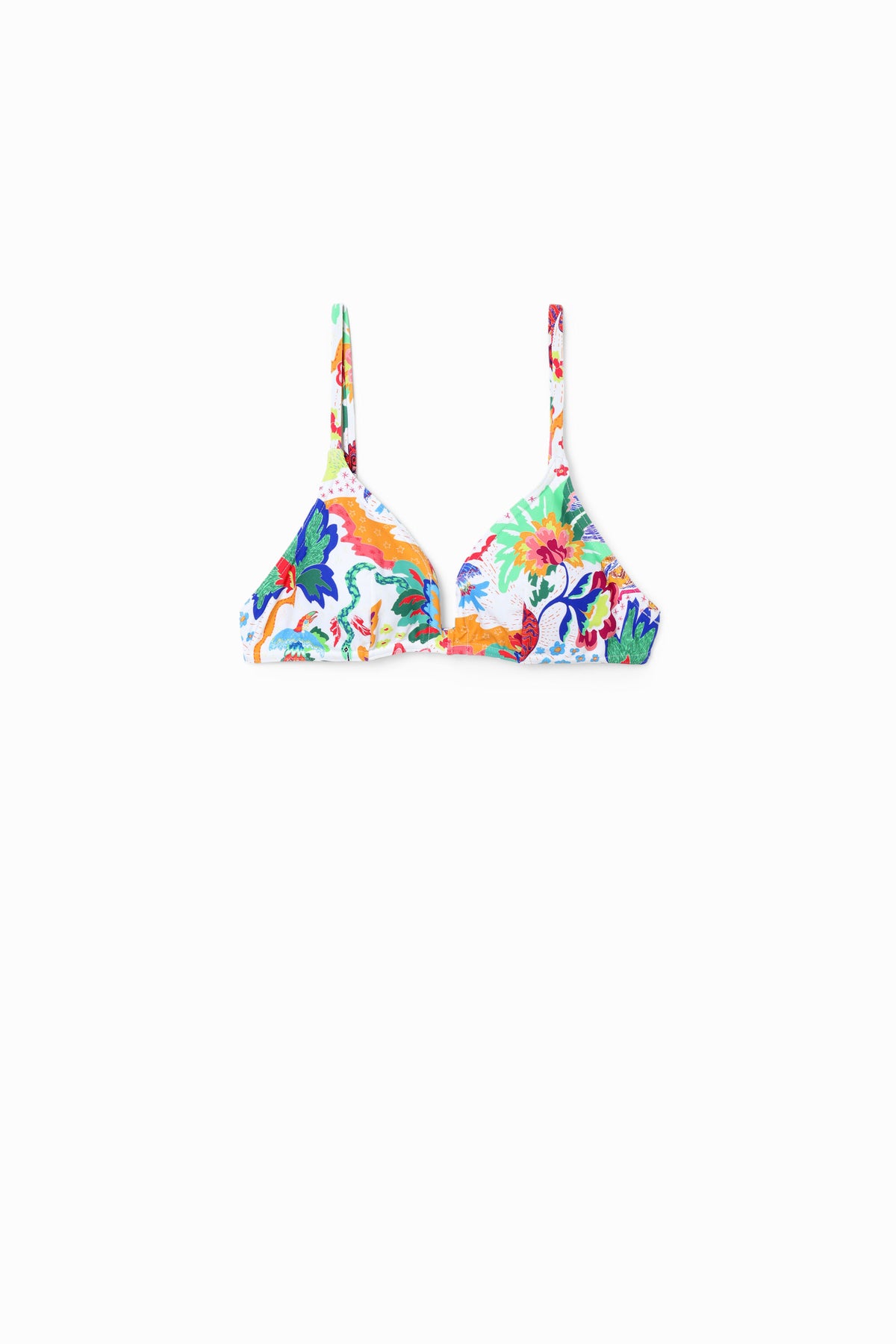 Desigual Jungle Print Triangle Bikini Top