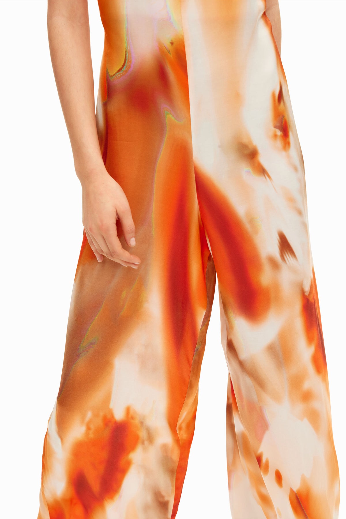 Desigual Abstract Print Halter Jumpsuit