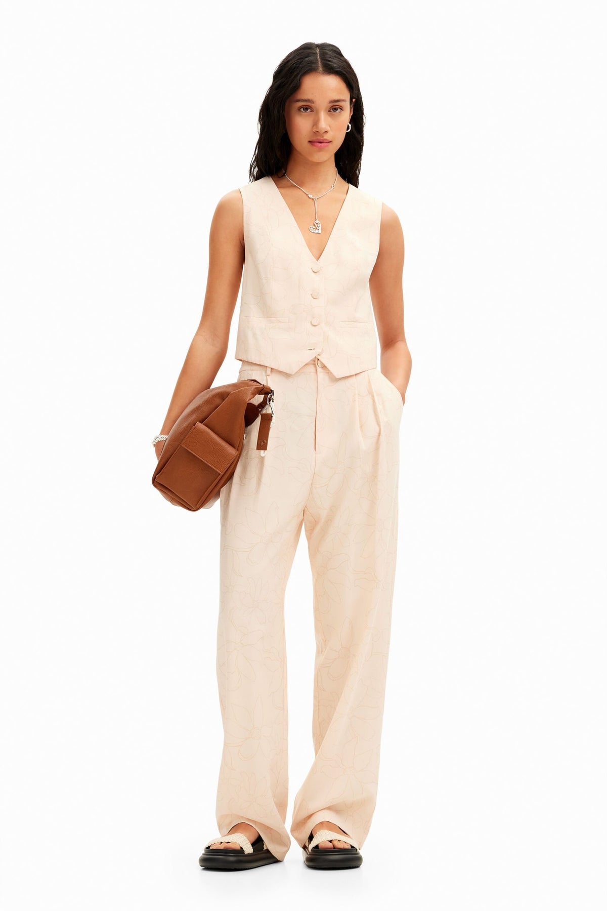 Desigual Tailored Floral Trousers