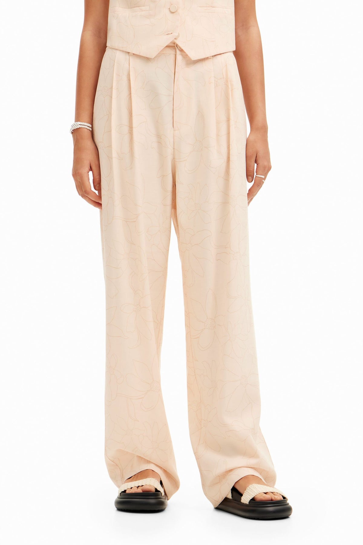 Desigual Tailored Floral Trousers