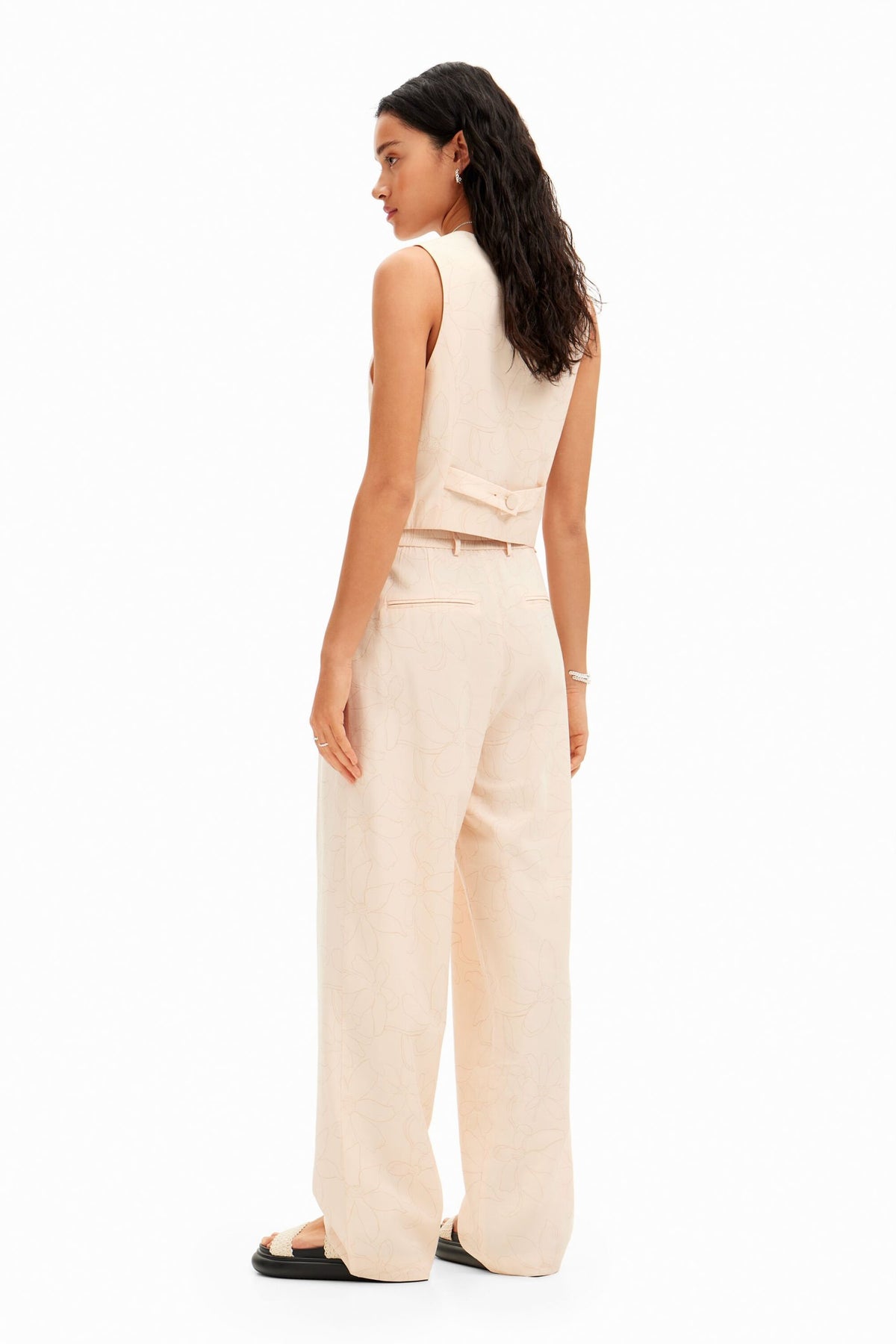 Desigual Tailored Floral Trousers