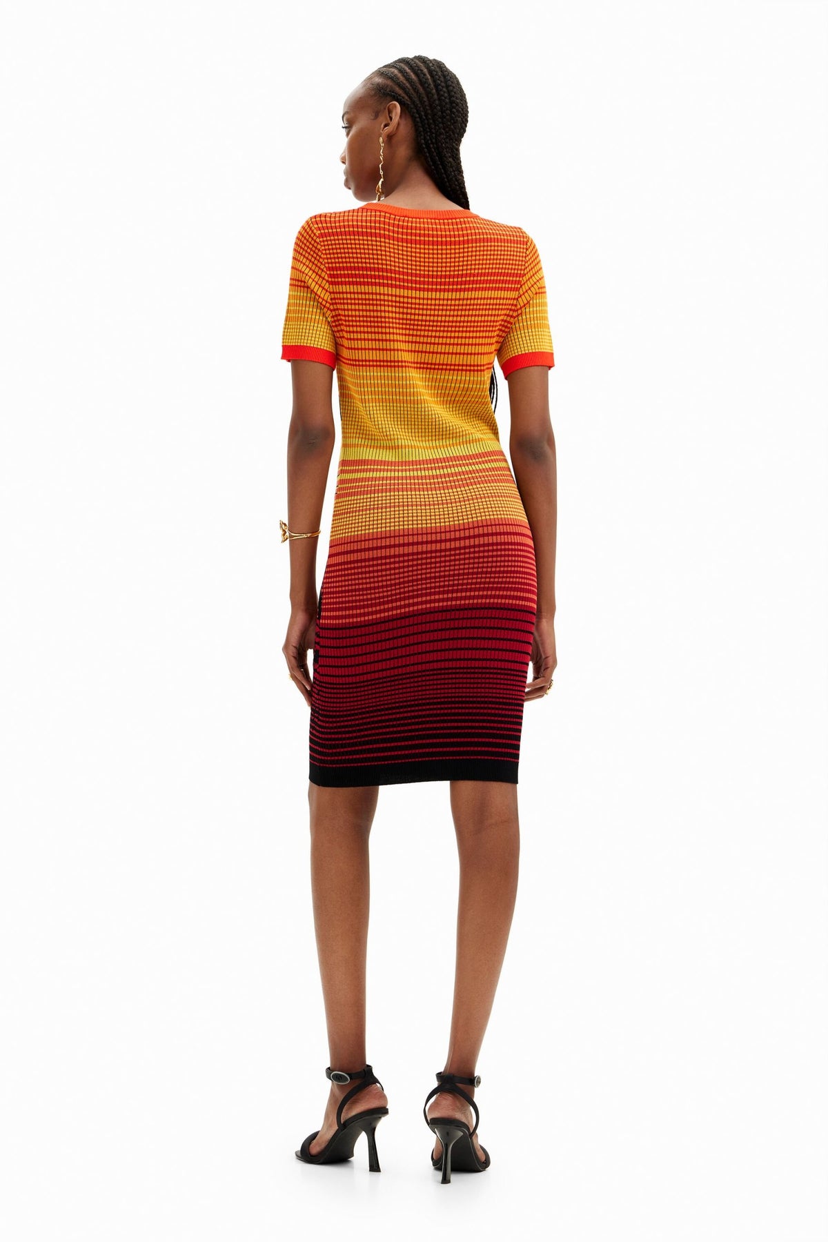 Desigual Short Knit Palm Tree Dress