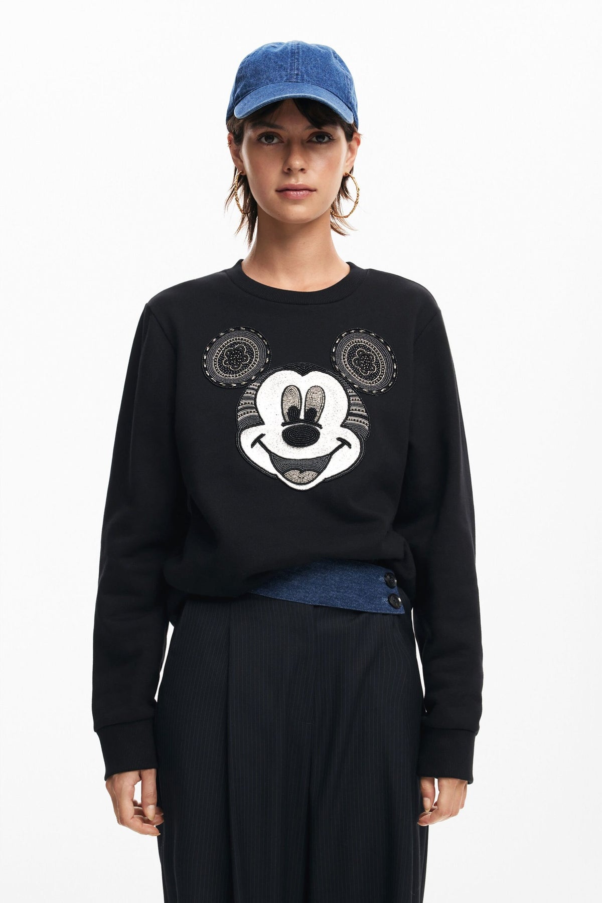 Desigual Mickey Mouse Face Sweatshirt