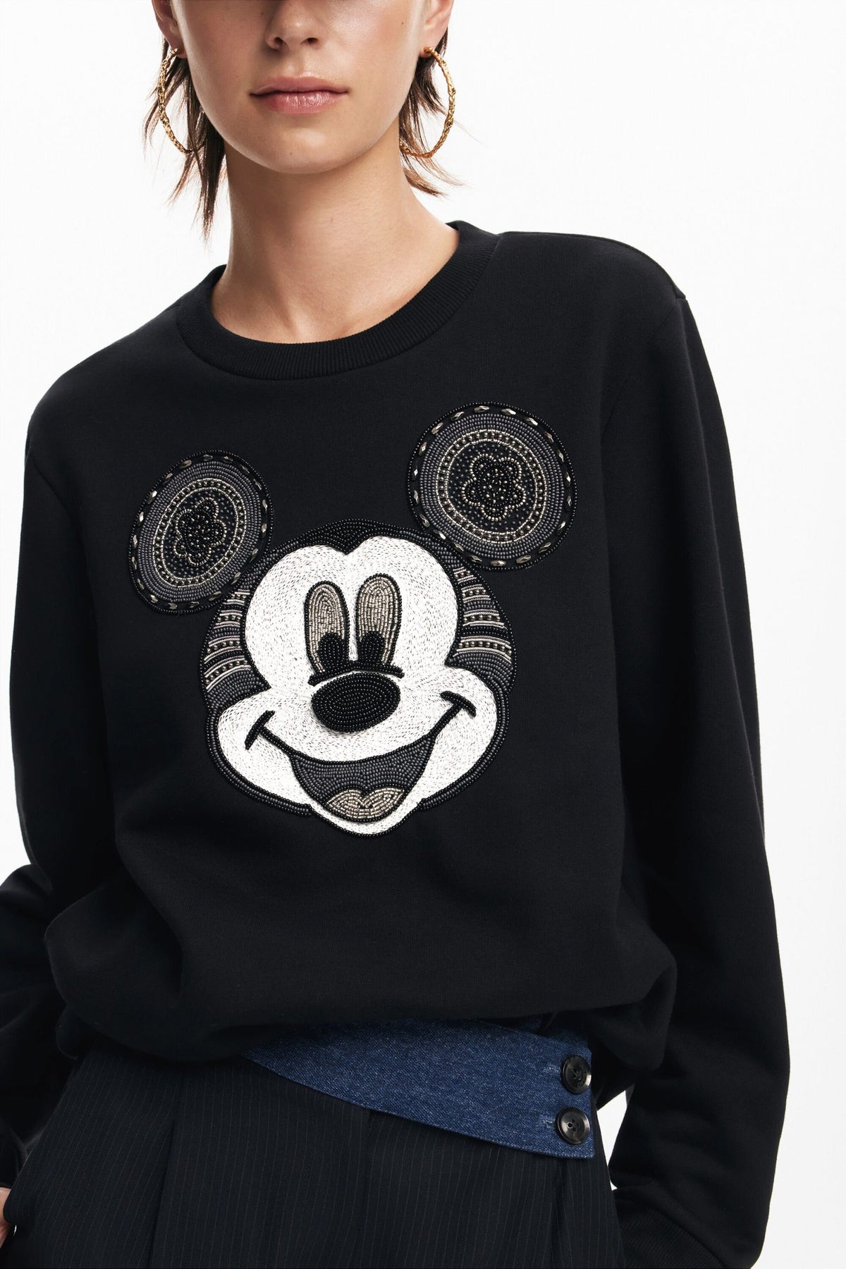 Desigual Mickey Mouse Face Sweatshirt