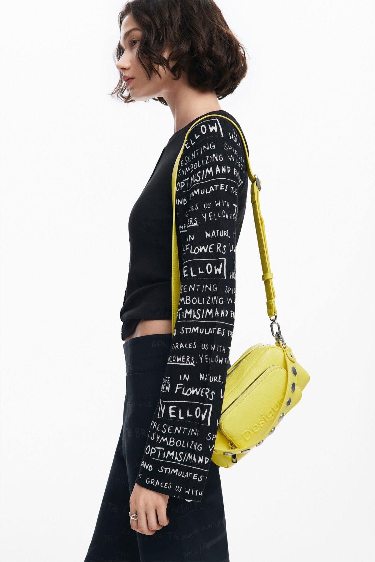 Desigual T-Shirt With Printed Sleeves