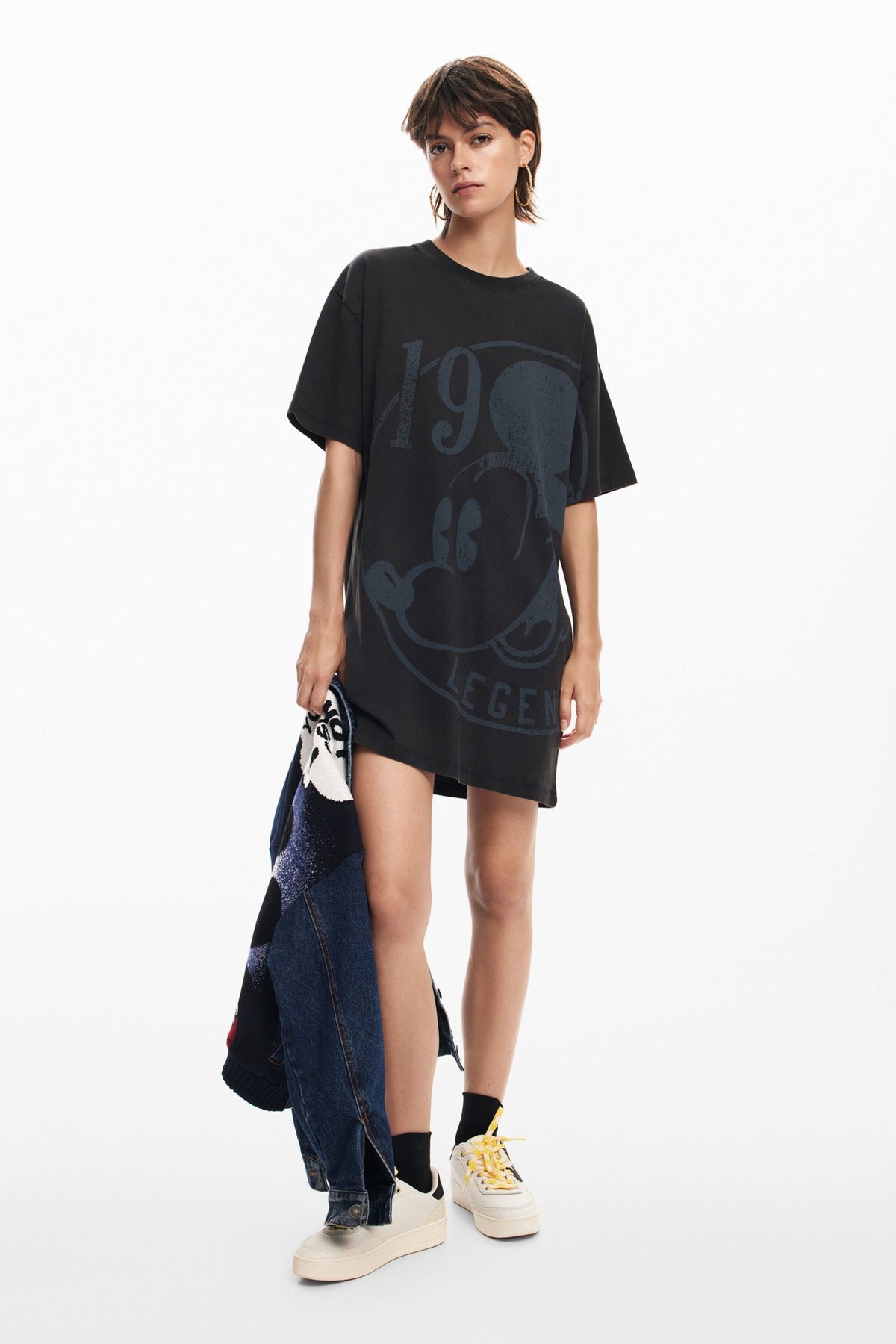 Desigual Short Dress With Short Sleeves Mickey