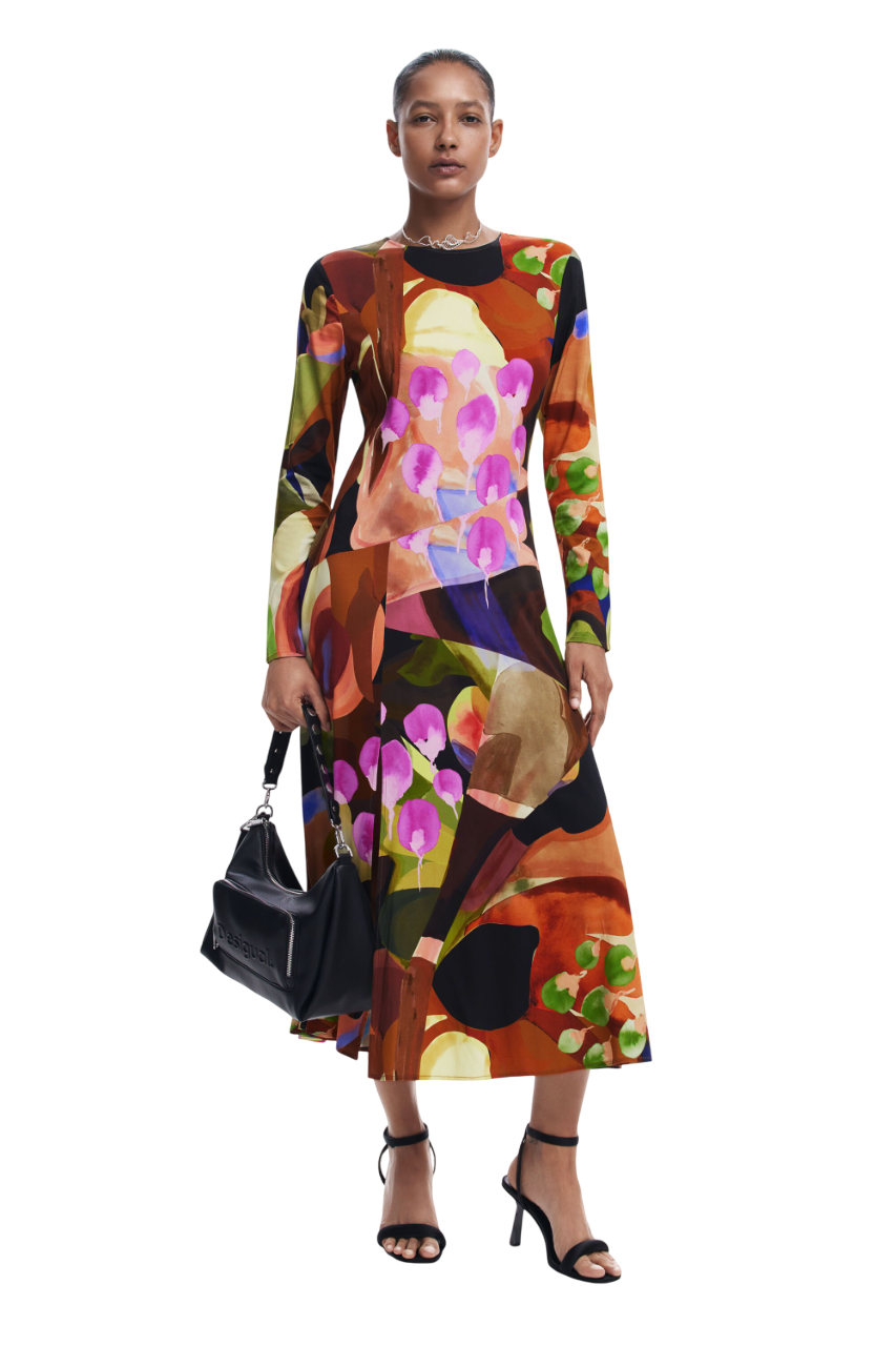 Desigual Printed Midi Dress M. Christian Lacroix