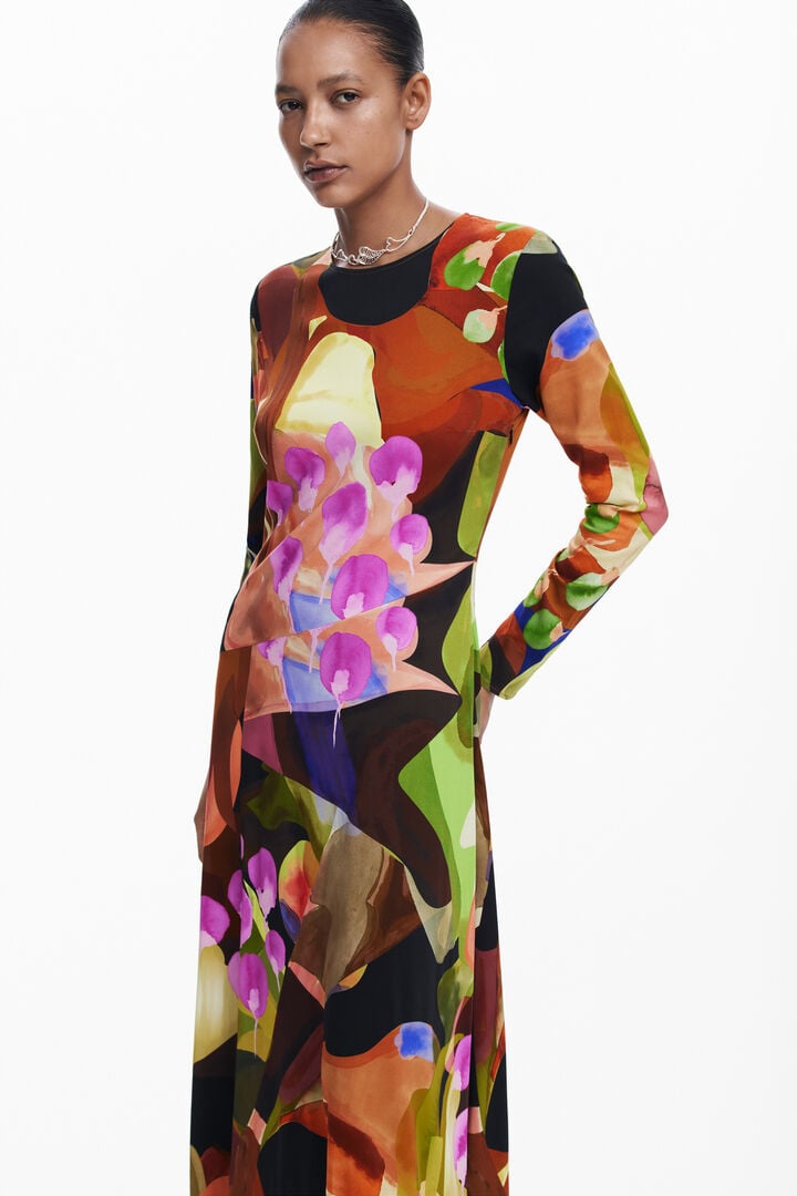 Desigual Printed Midi Dress M. Christian Lacroix