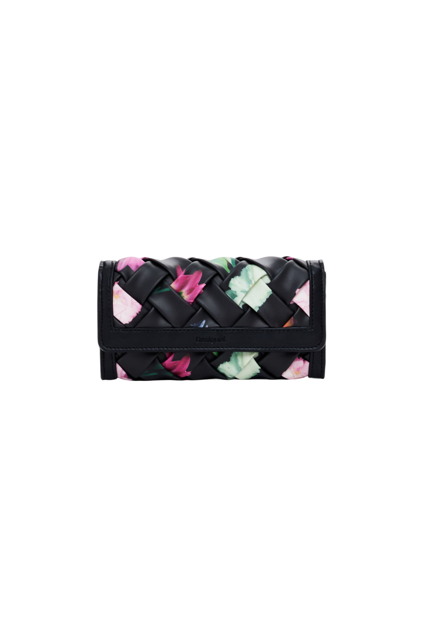Desigual Large braided floral wallet