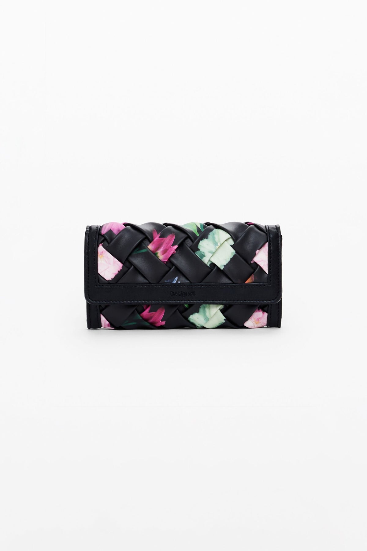 Desigual Large braided floral wallet