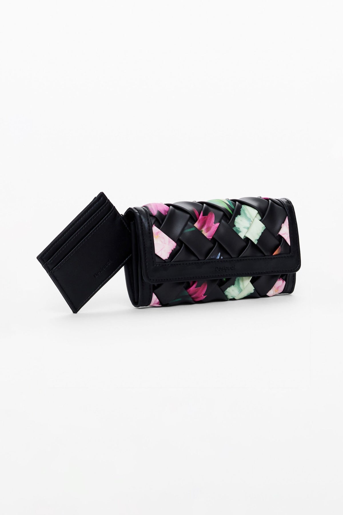 Desigual Large braided floral wallet