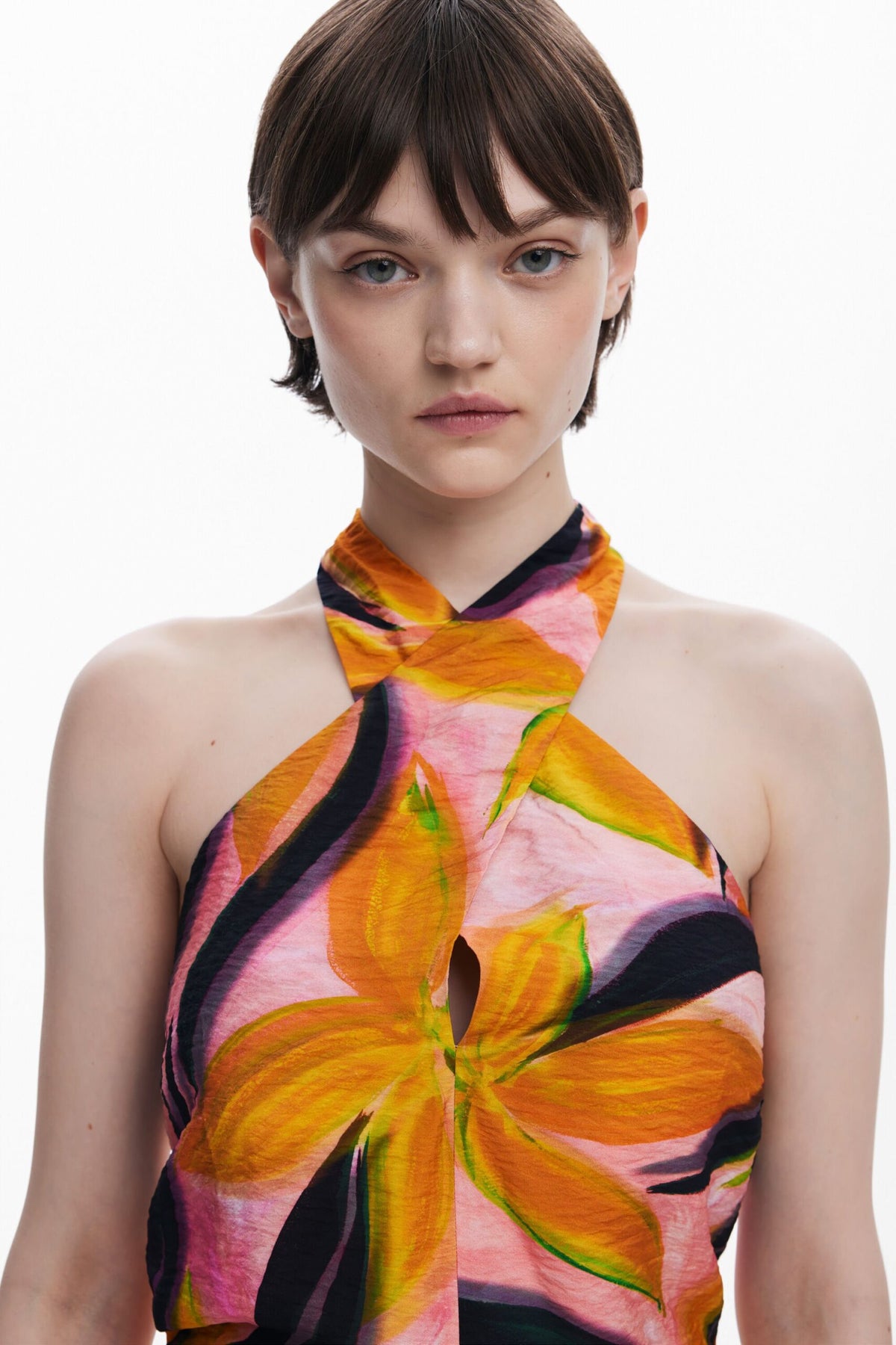 Desigual Crossed flowers T-shirt