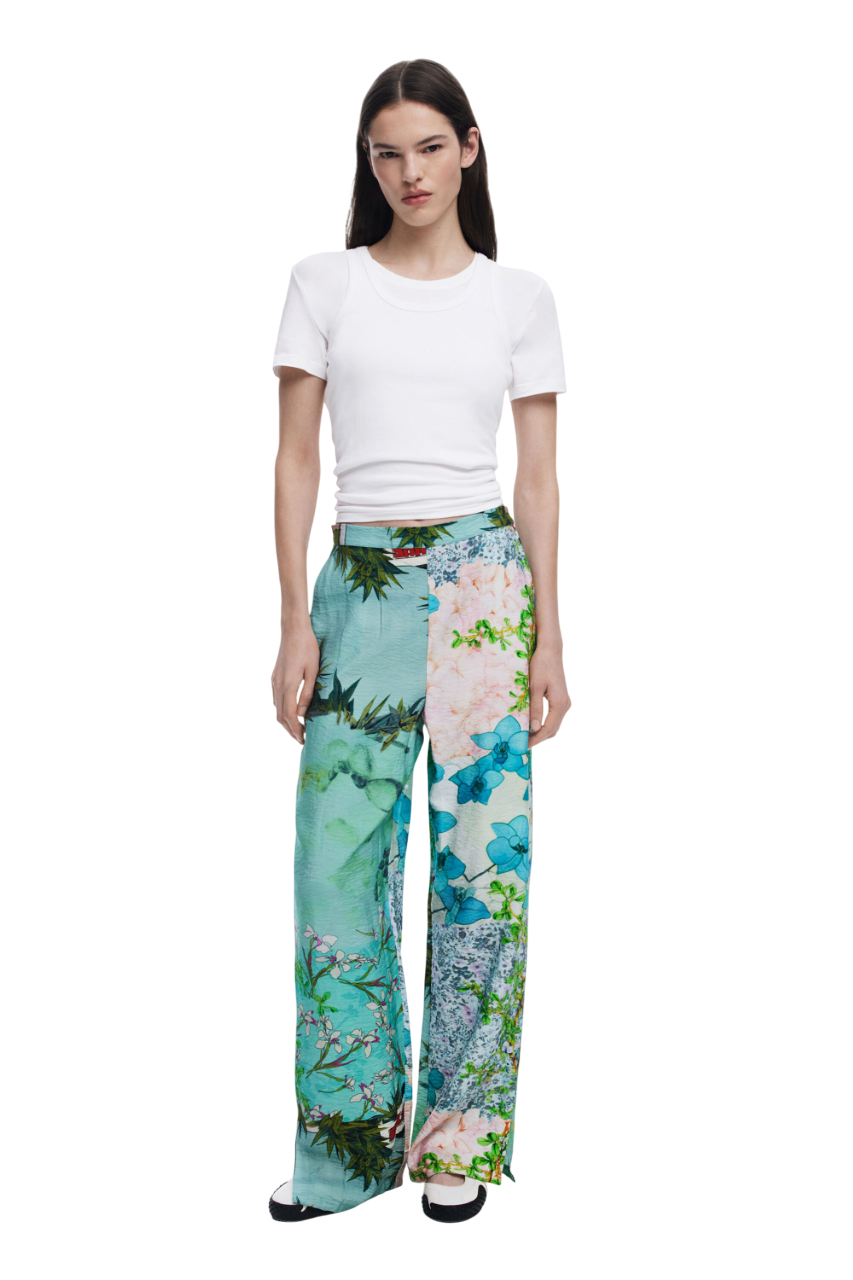 Desigual Floral print trousers