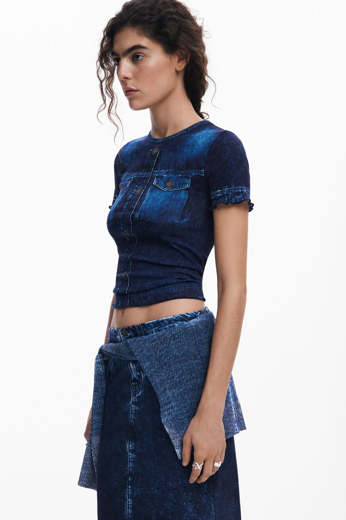 Desigual Denim effect T-shirt