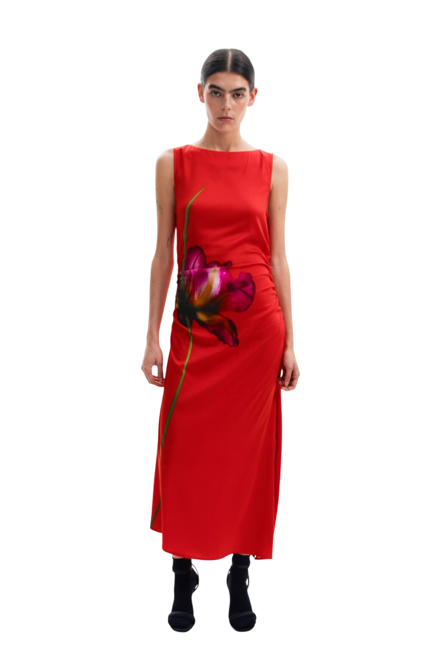 Desigual Orchid asymmetrical dress