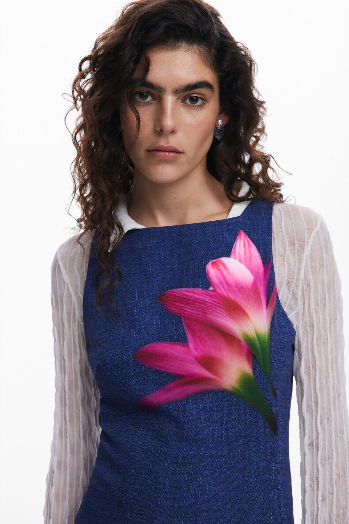 Desigual Denim-effect mini dress