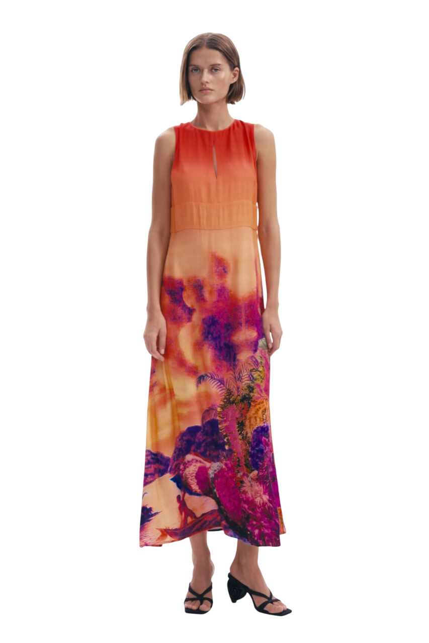 Desigual Long crepe dress by Christian Lacroix