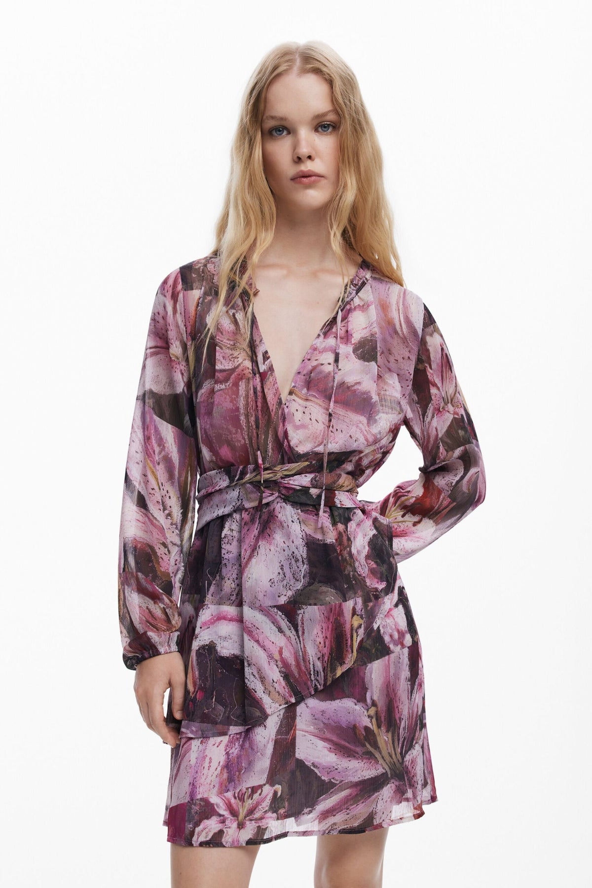 Desigual Flowy orchid dress