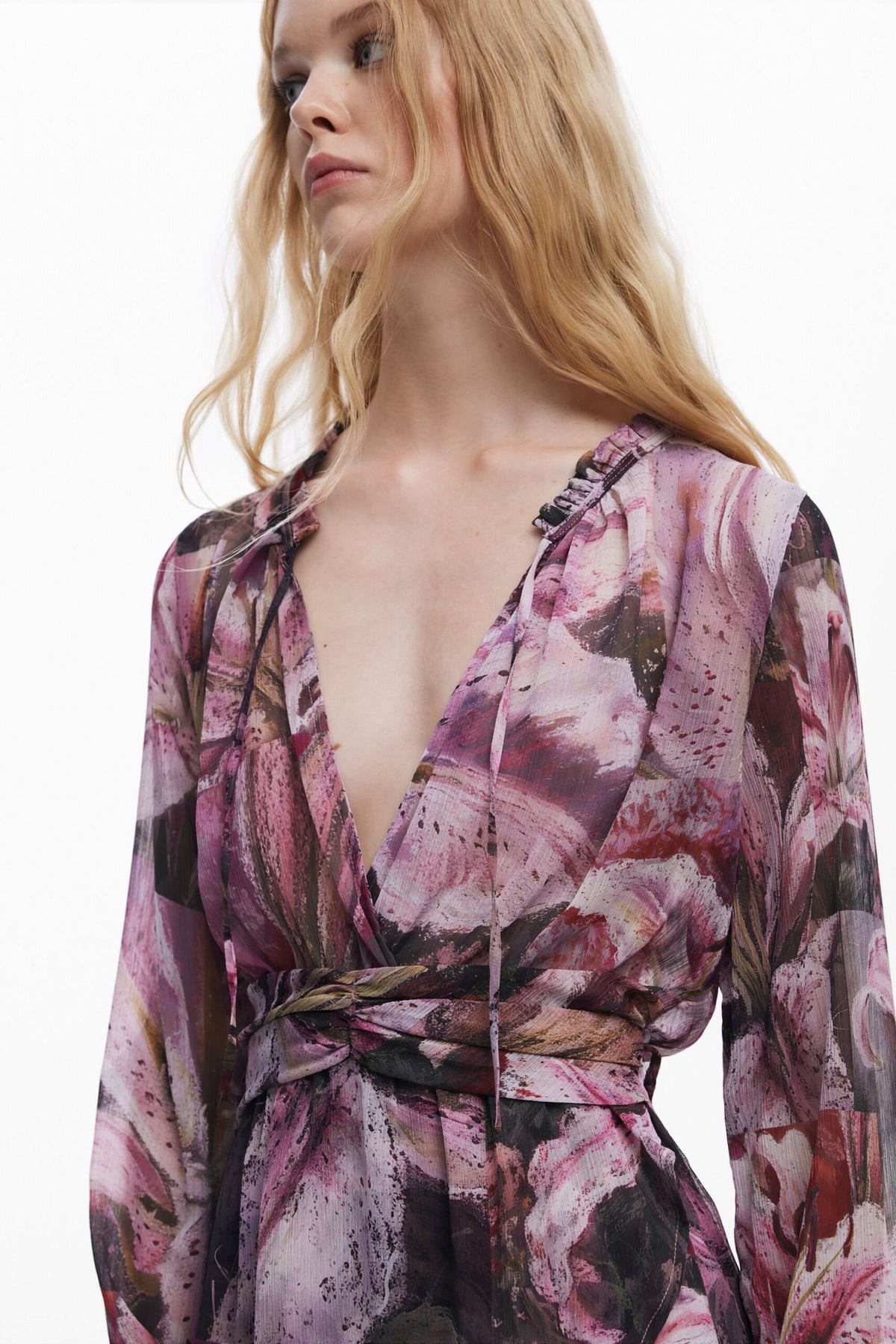 Desigual Flowy orchid dress
