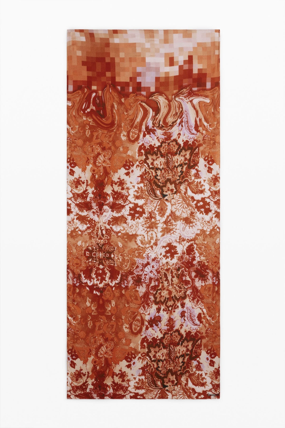 Desigual Rectangular paisley scarf