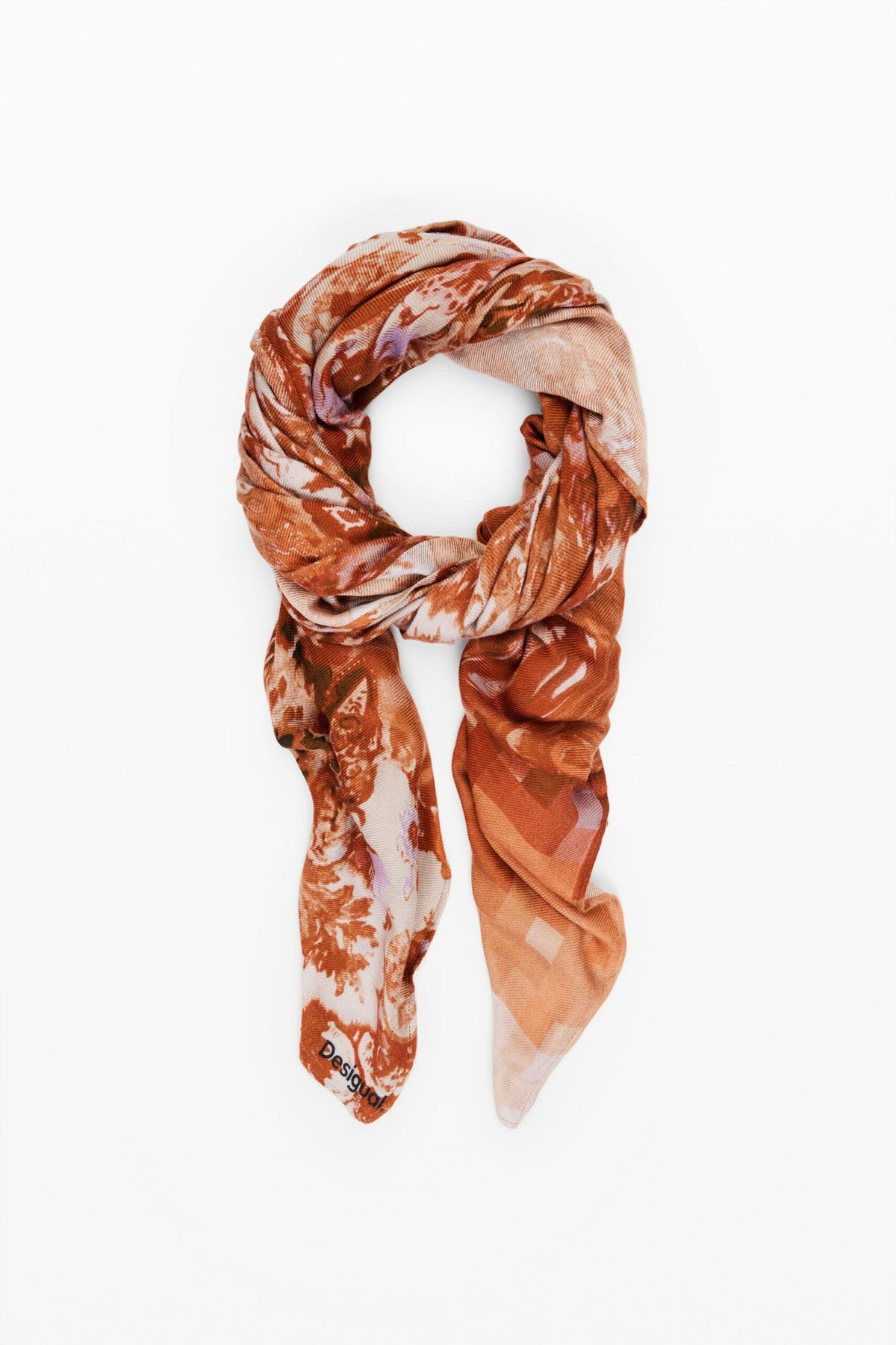 Desigual Rectangular paisley scarf