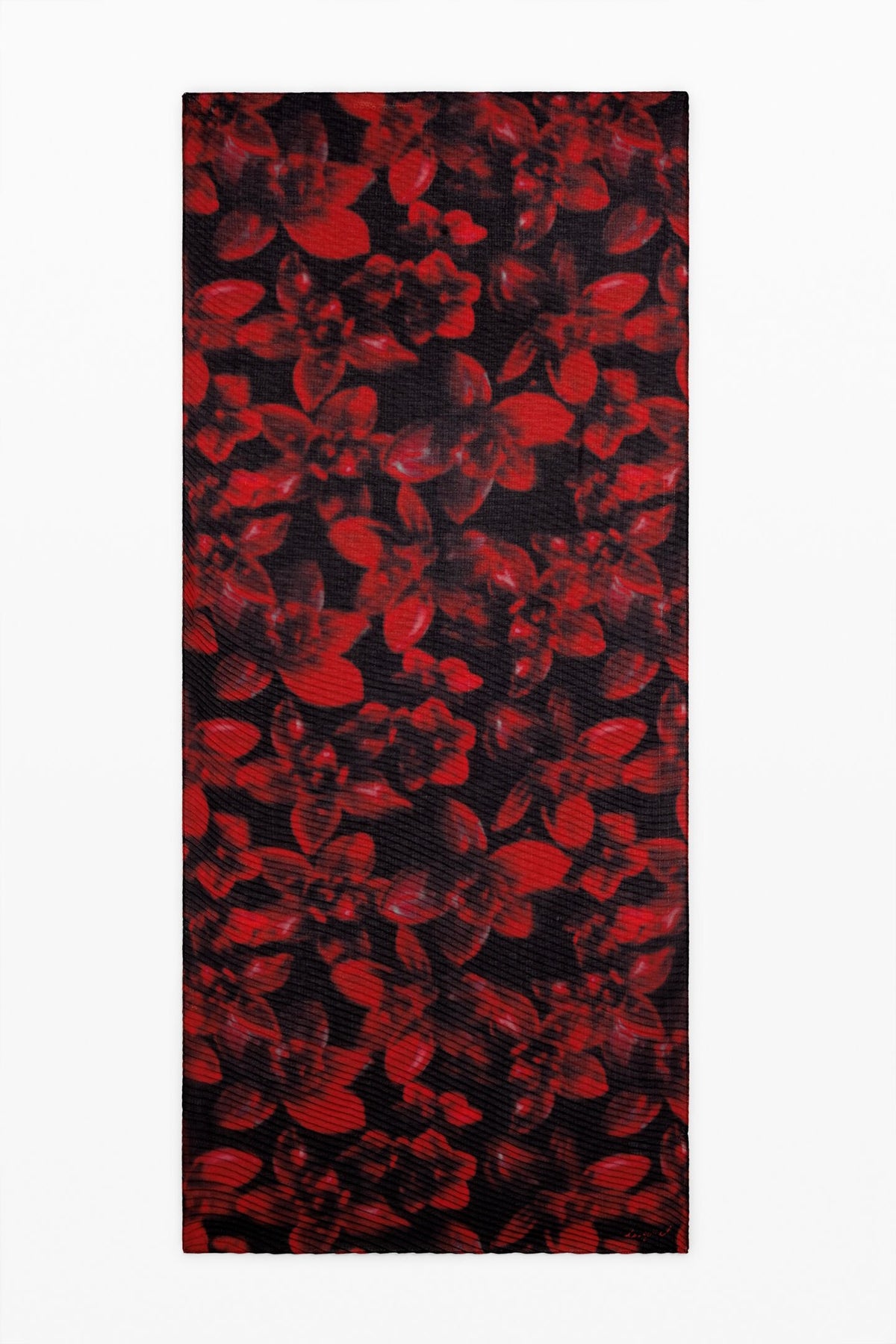 Desigual Rectangular scarf with red flowers