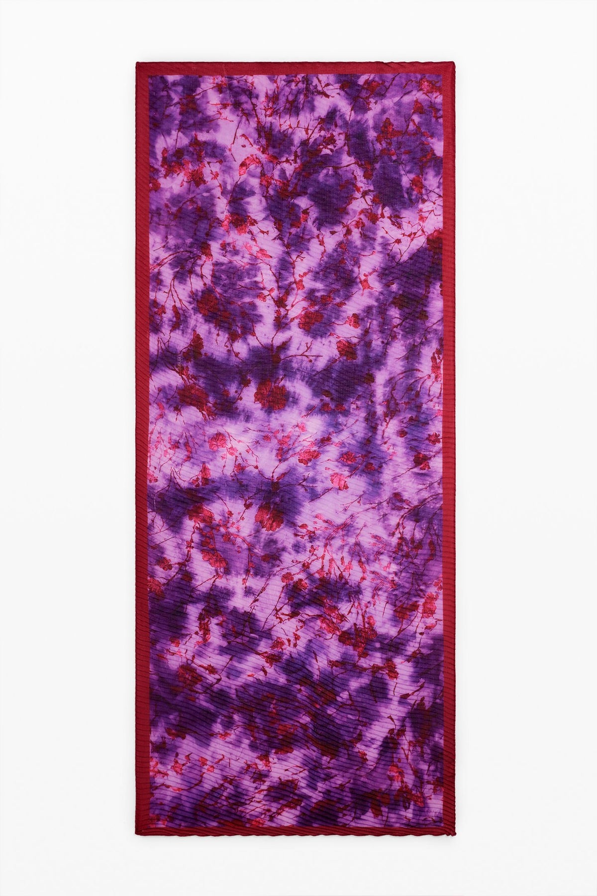 Desigual Crinkled rectangular floral scarf