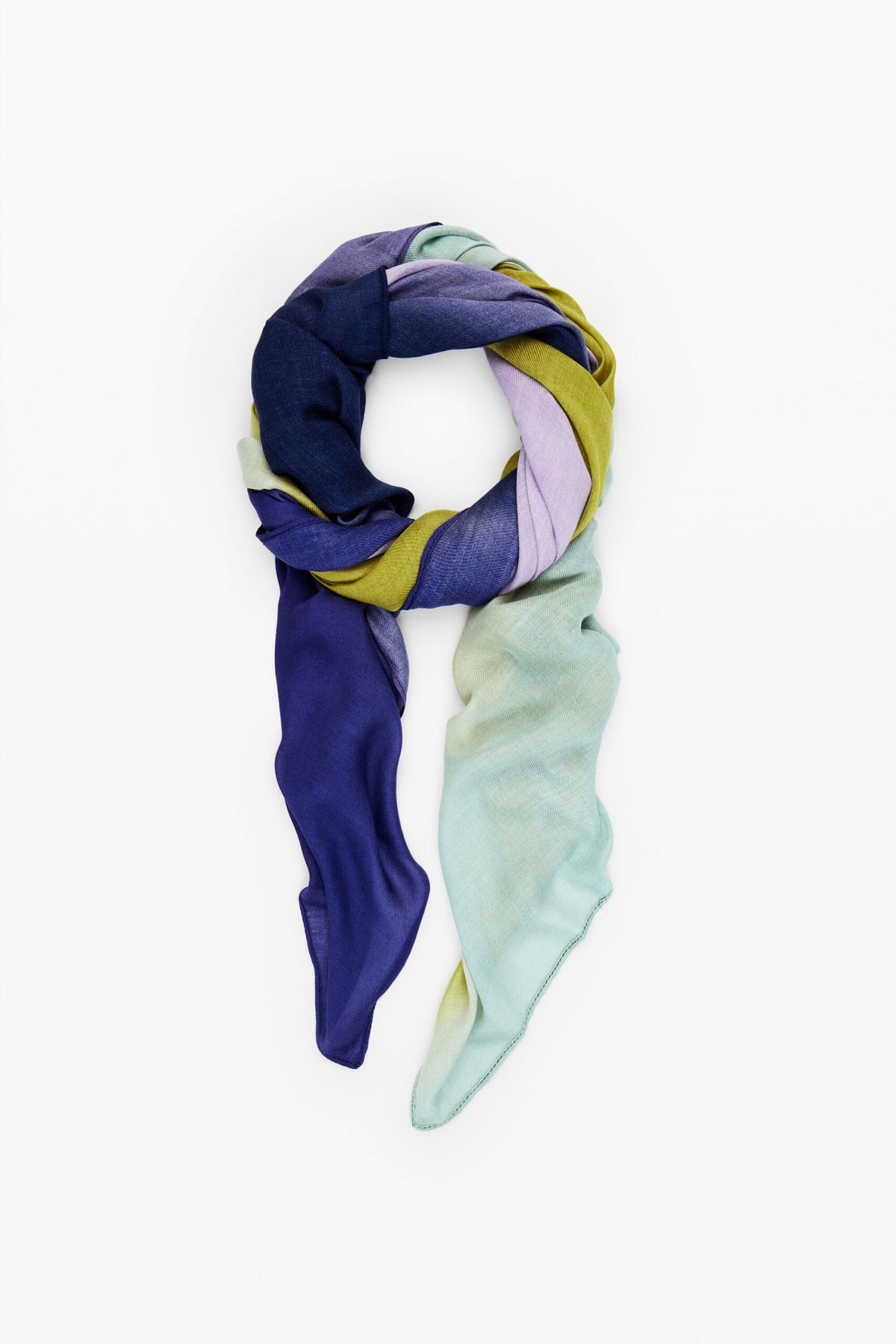 Desigual Rectangular scarf with diagonal stripes