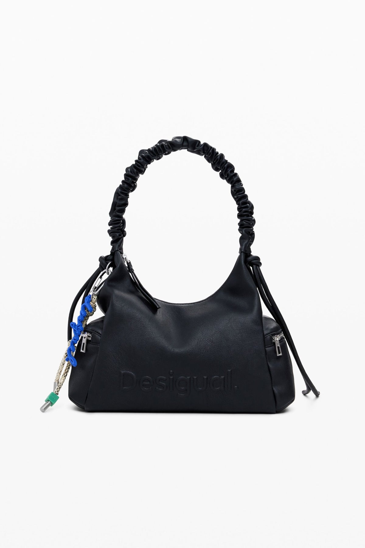 Desigual Medium 3D logo bag with ruched handle