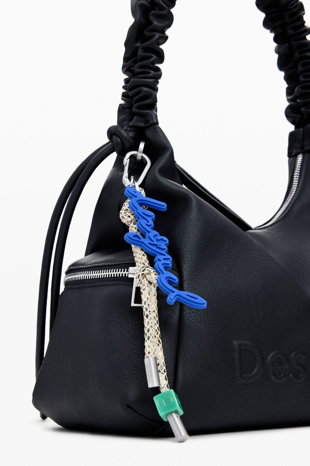 Desigual Medium 3D logo bag with ruched handle