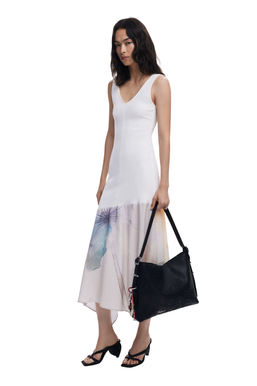 Desigual Medium embroidered faux leather bag