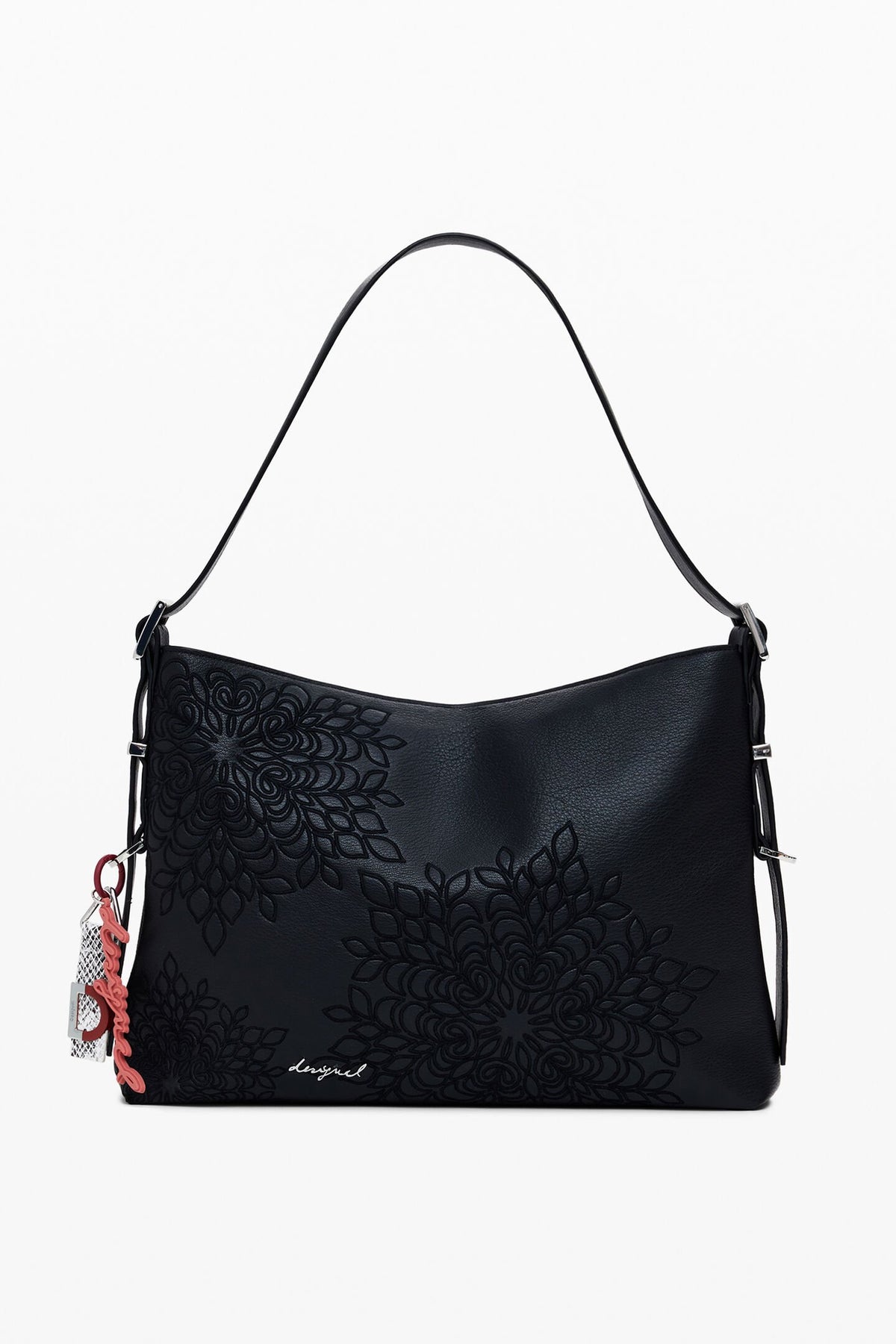 Desigual Medium embroidered faux leather bag