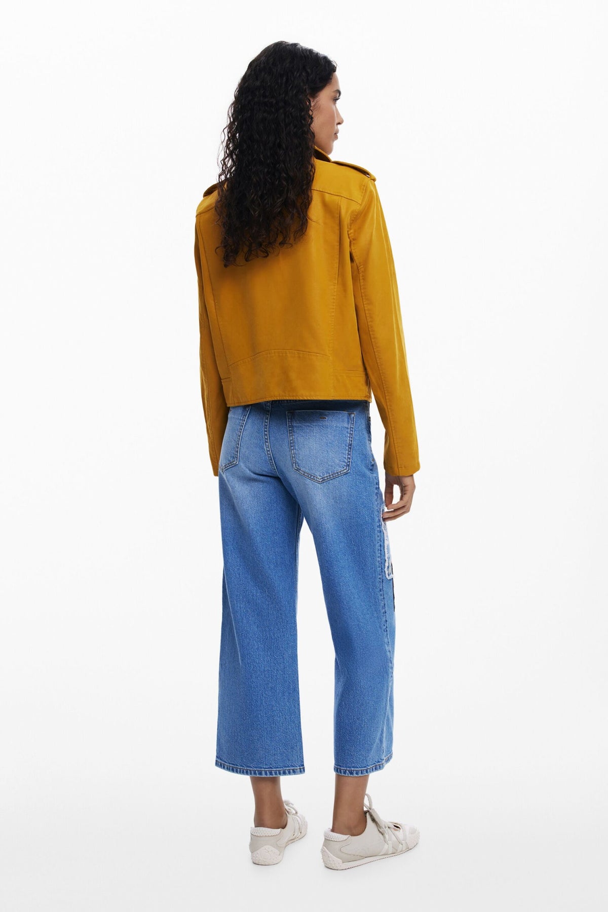 Desigual Cropped jeans with patches
