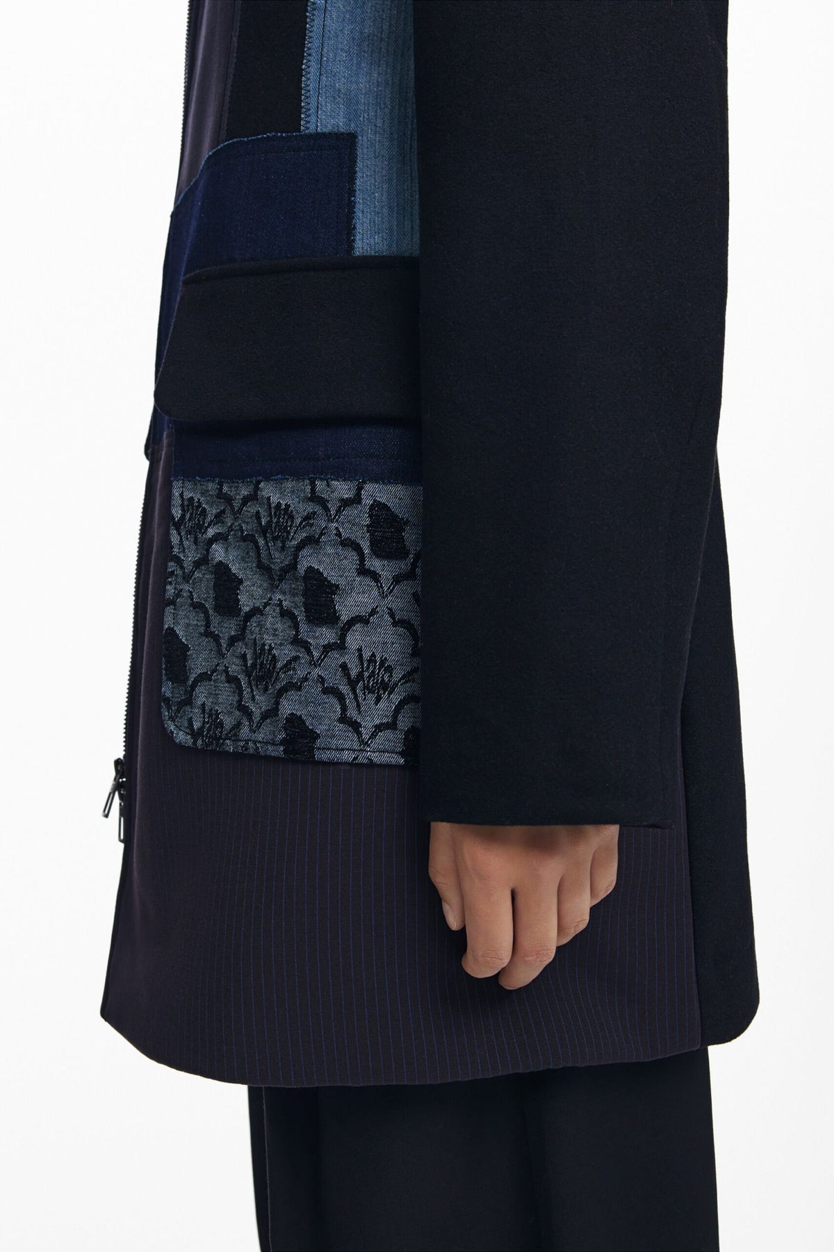 Desigual Straight patchwork coat