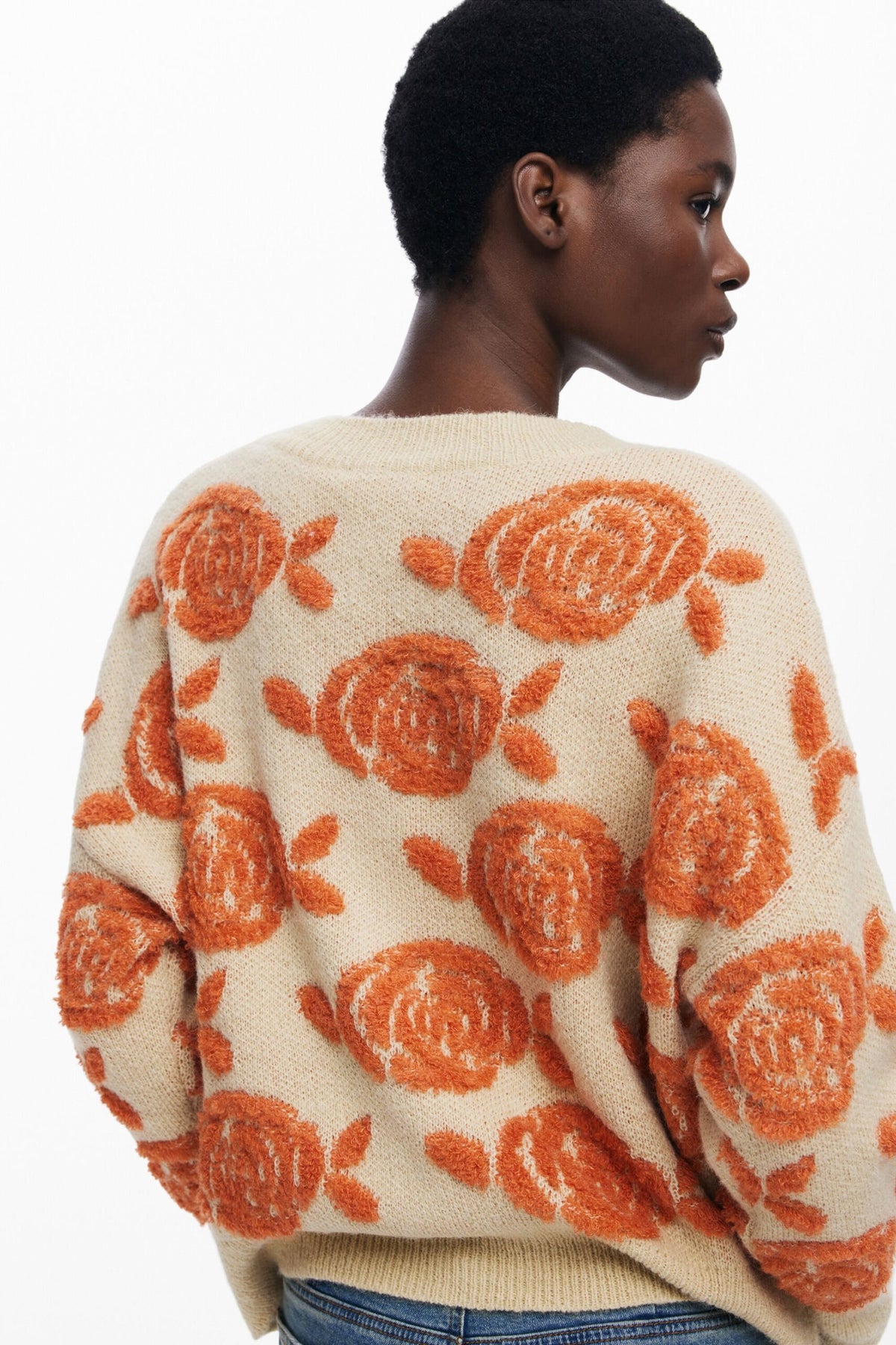 Desigual Pink button sweater