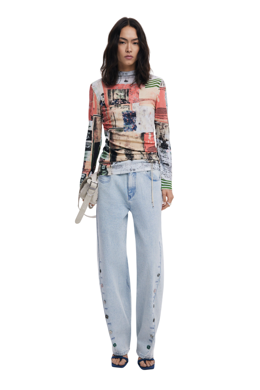 Desigual Fine postcard sweater