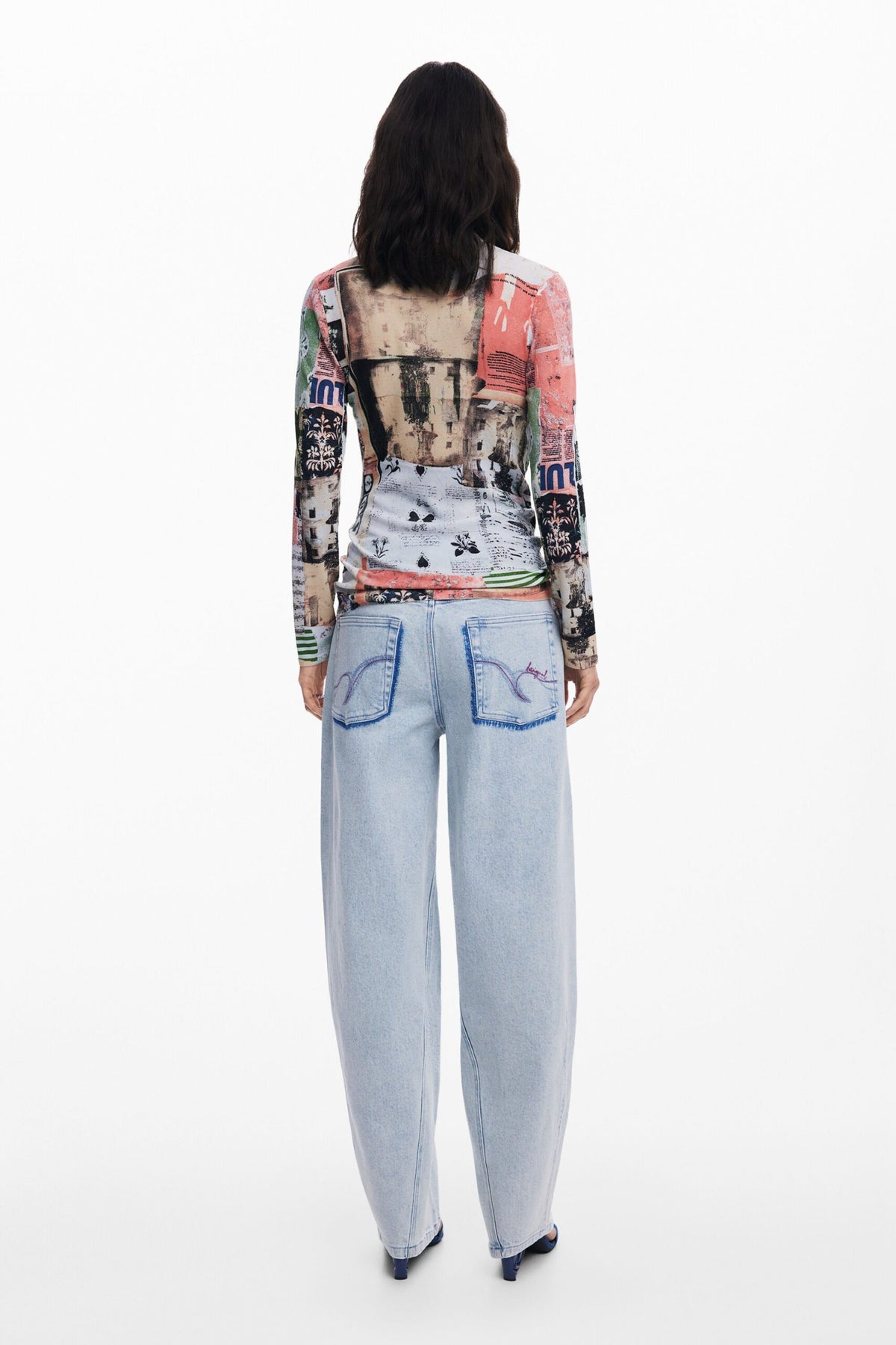 Desigual Fine postcard sweater