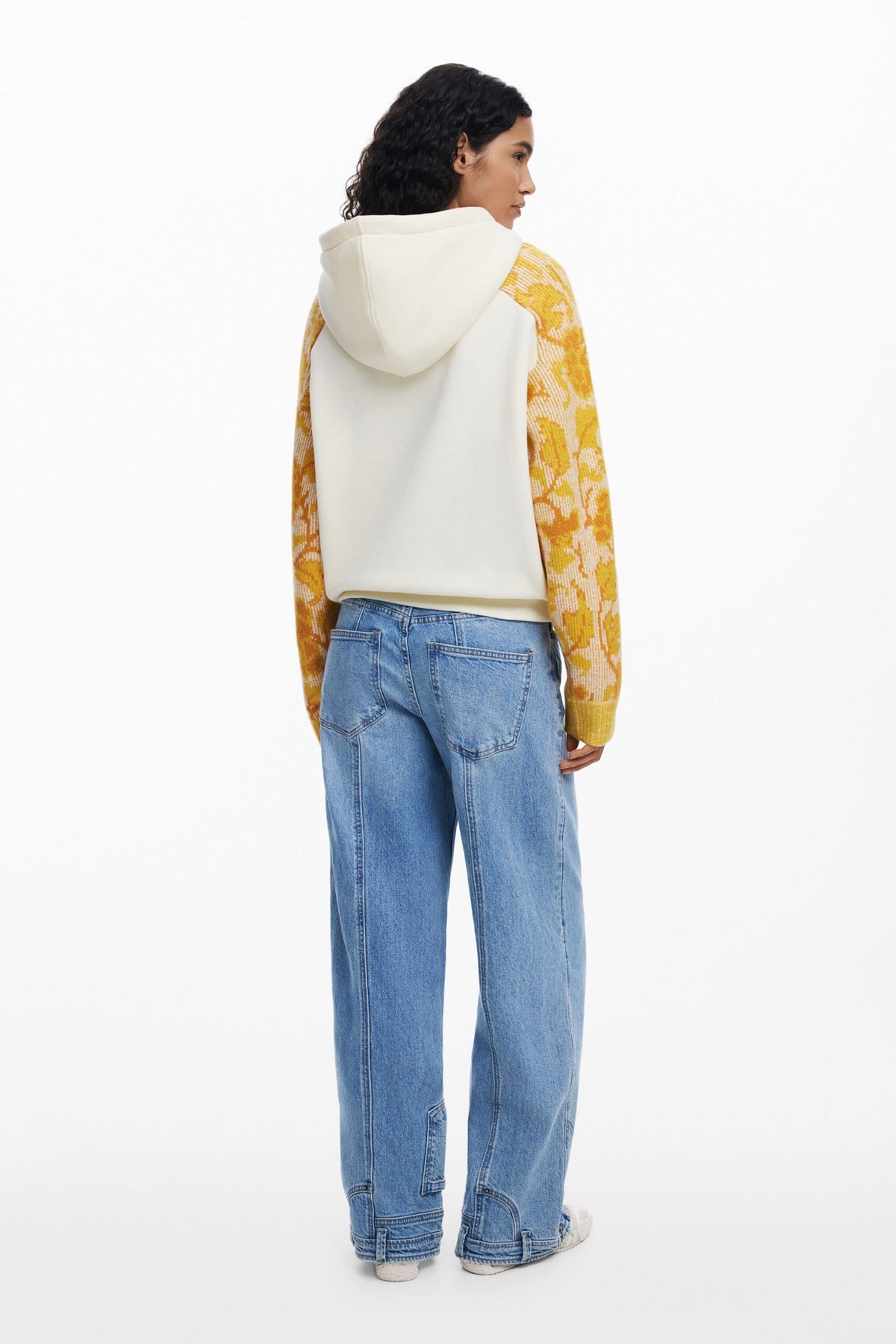 Desigual Jacquard sleeve sweatshirt