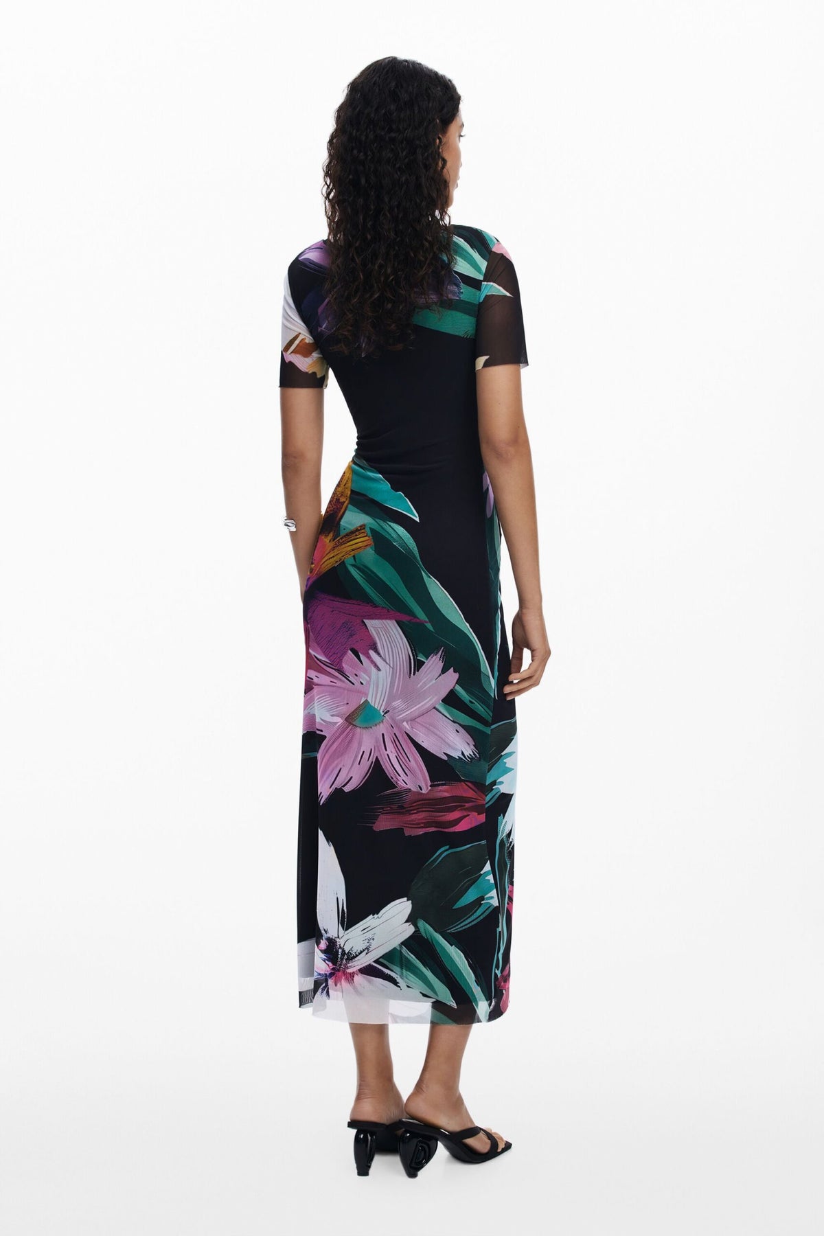 Desigual Watercolor floral fitted dress