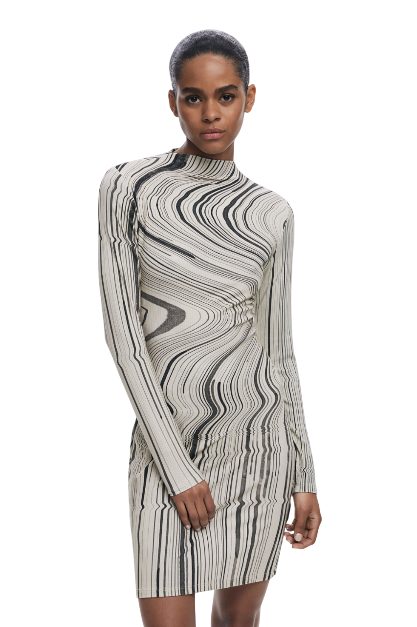 Desigual Wavy striped dress