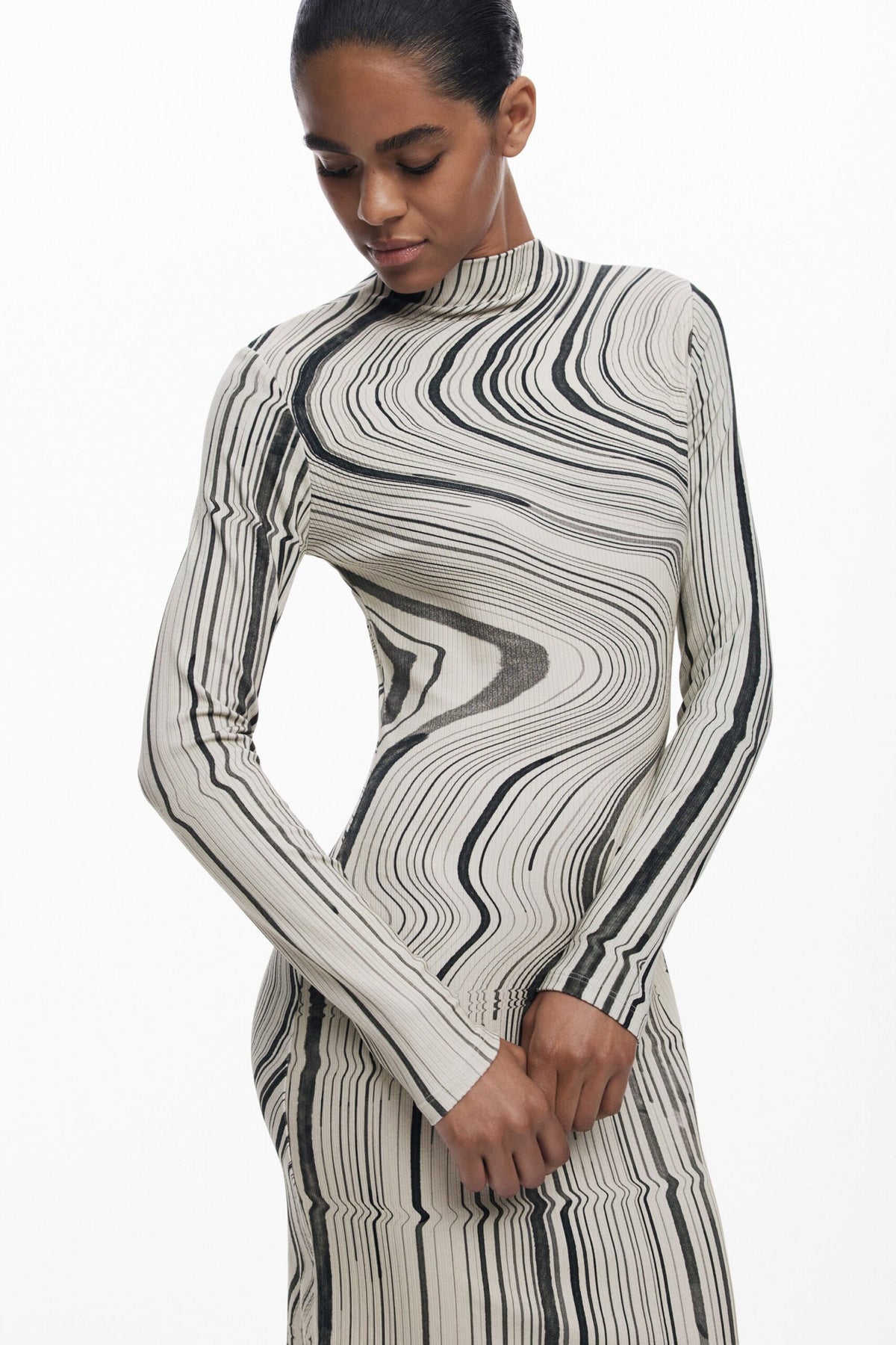 Desigual Wavy striped dress