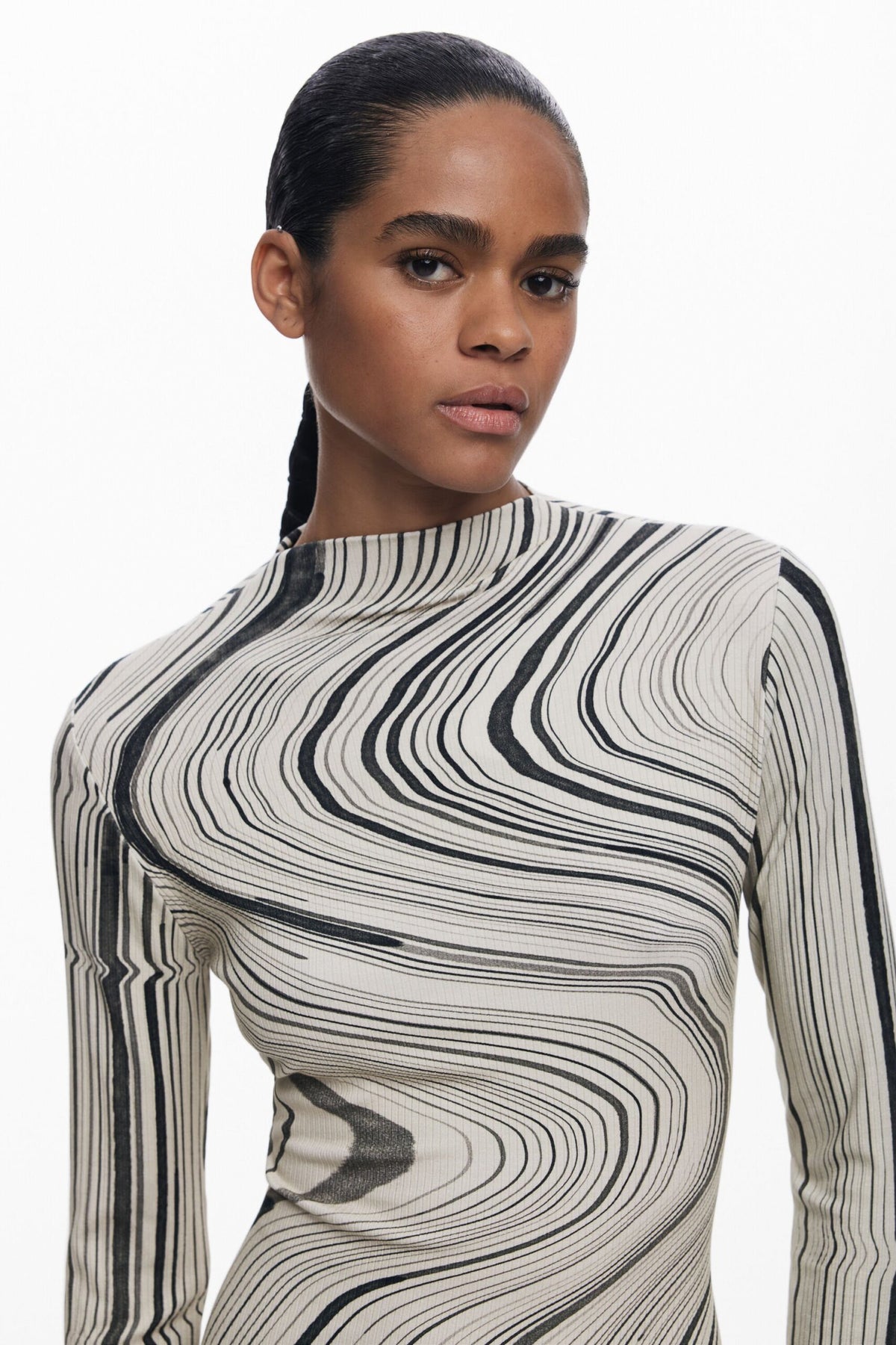 Desigual Wavy striped dress