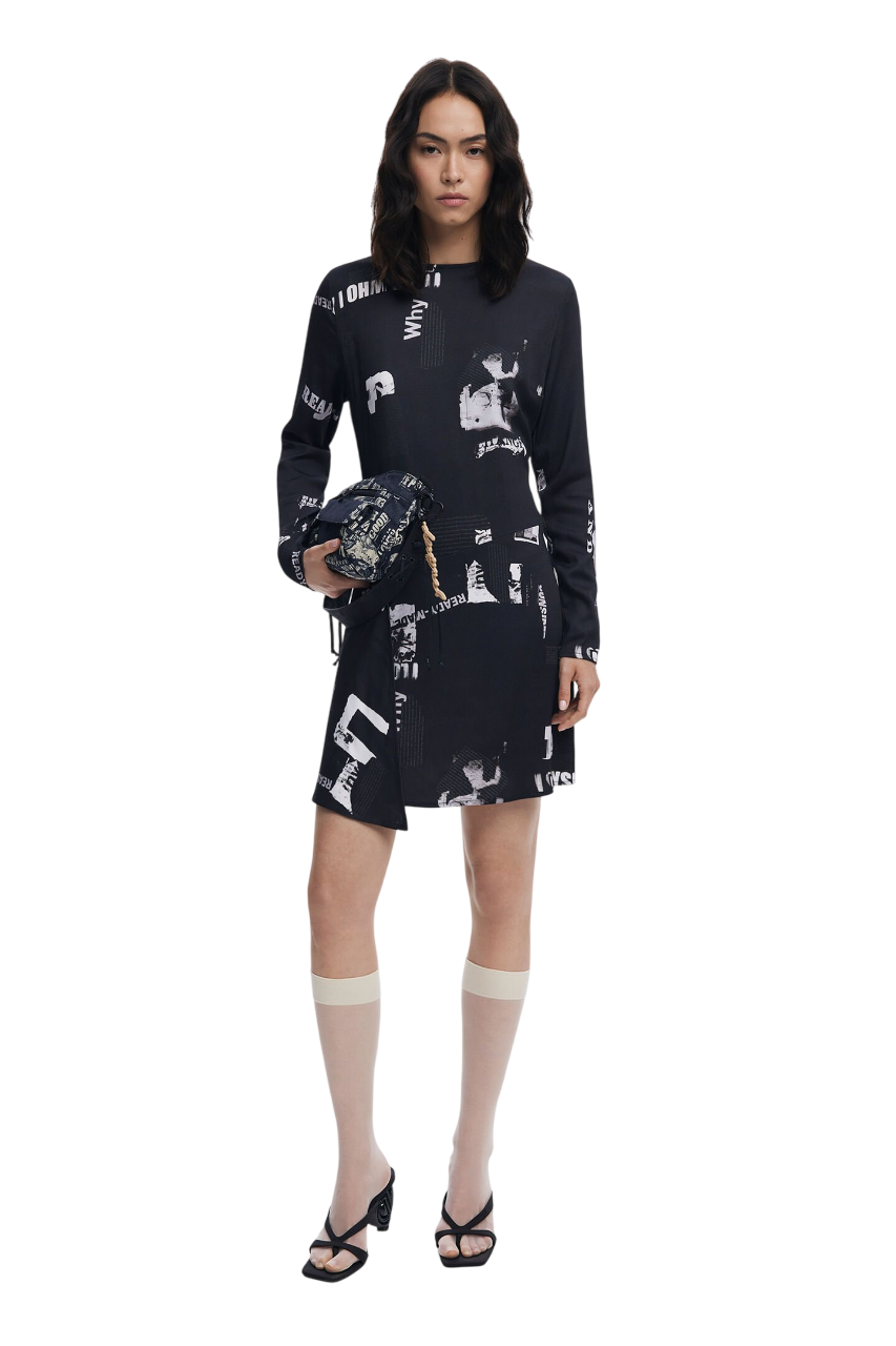 Desigual Short newspaper dress