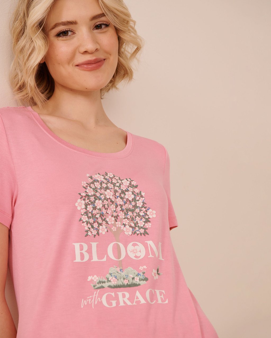 La vie en Rose Berry Print Soft Jersey T-shirt